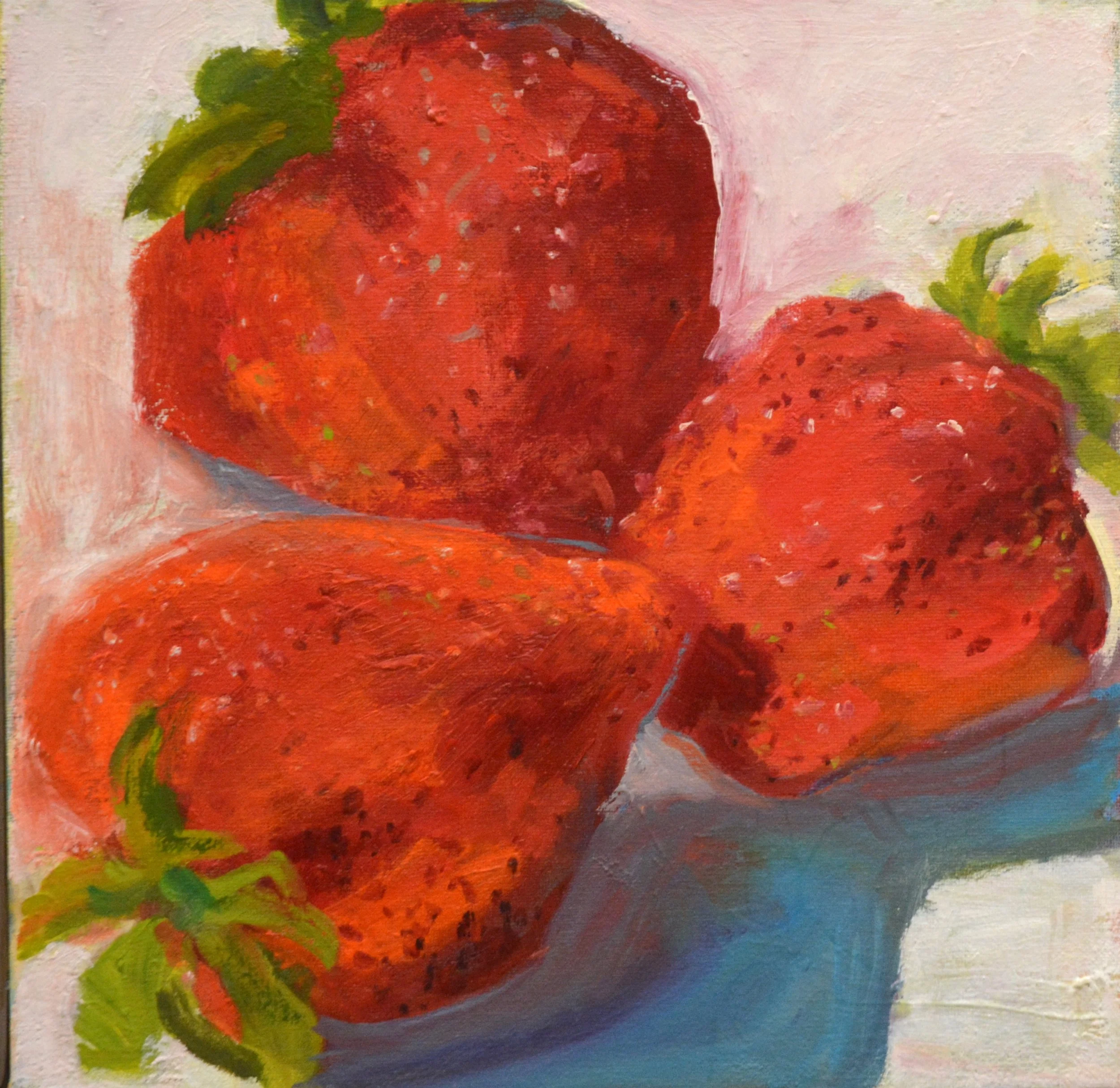 Luscious Strawberries.          Oil
