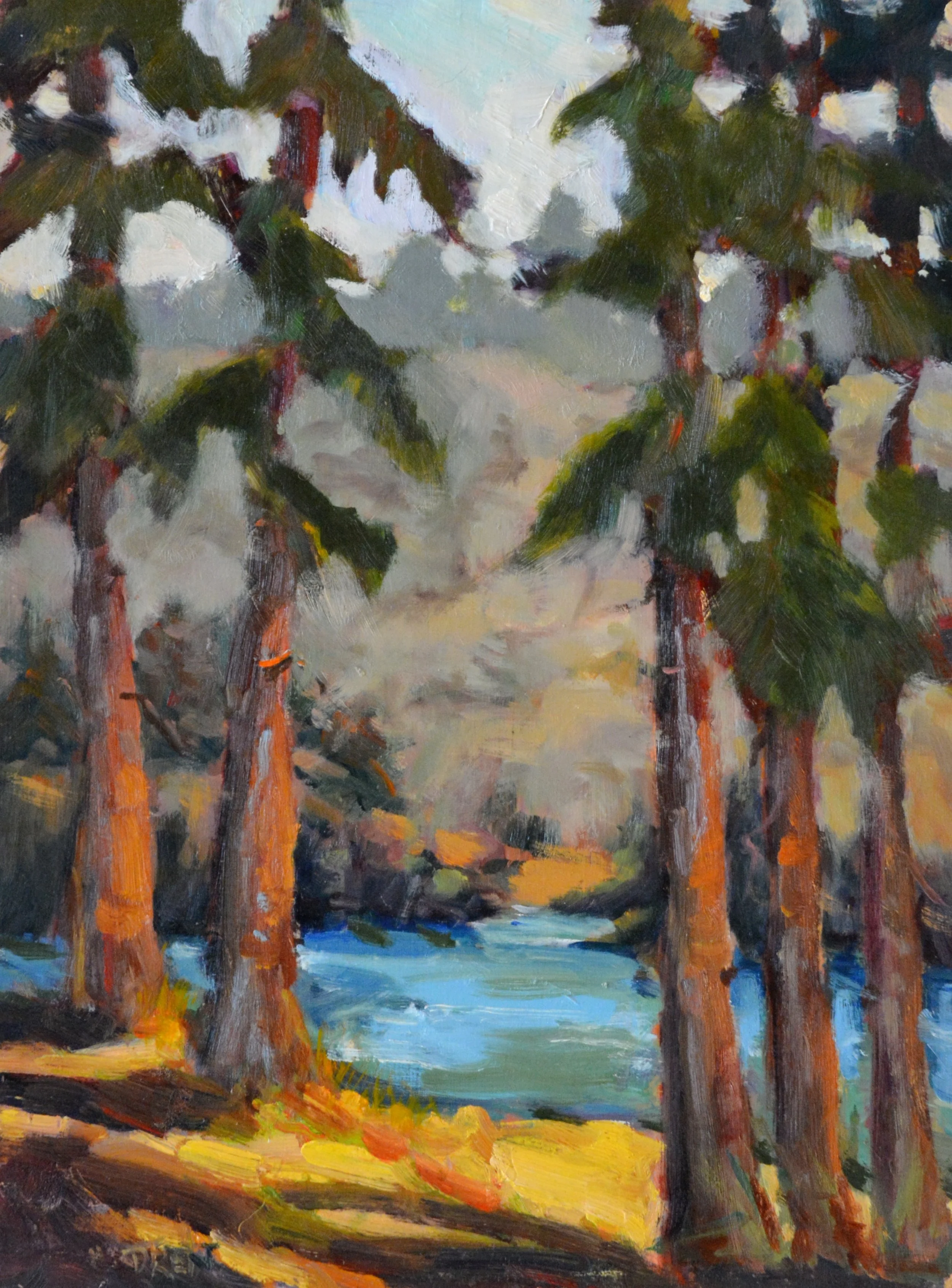 A River Runs Through.          Oil