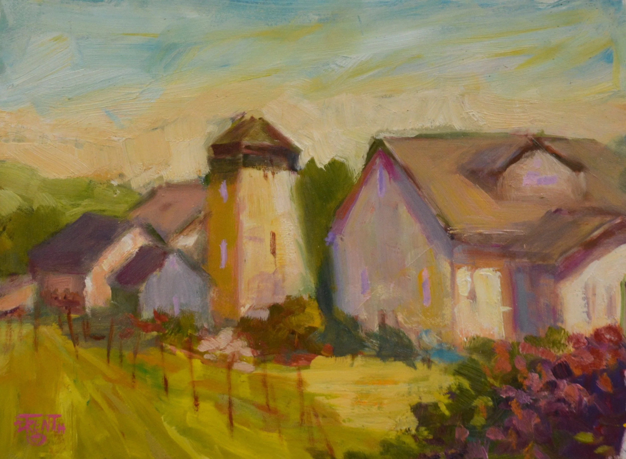 Old Farm Petaluma.      Oil