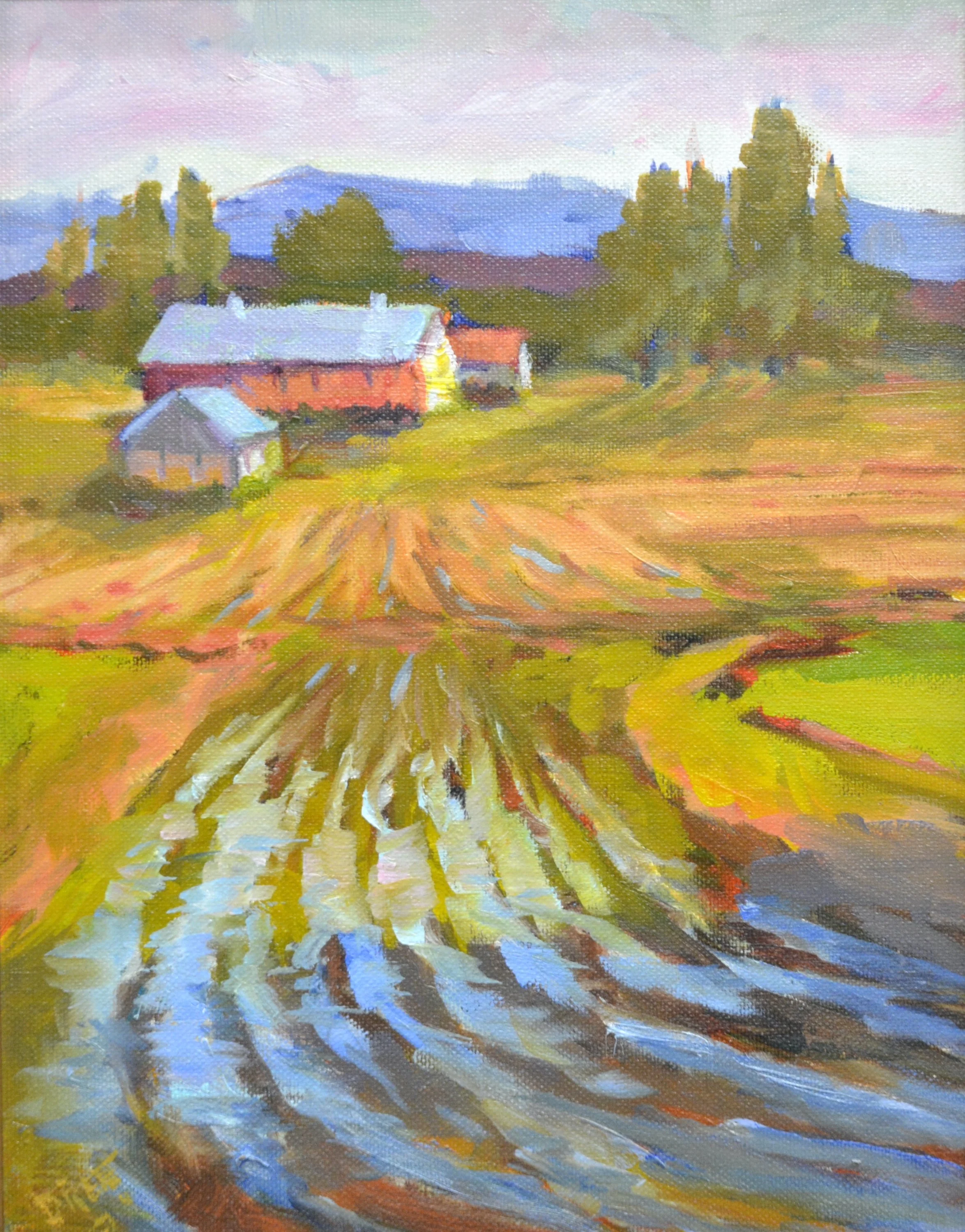 Spring Rain and Plowed Ground           Oil