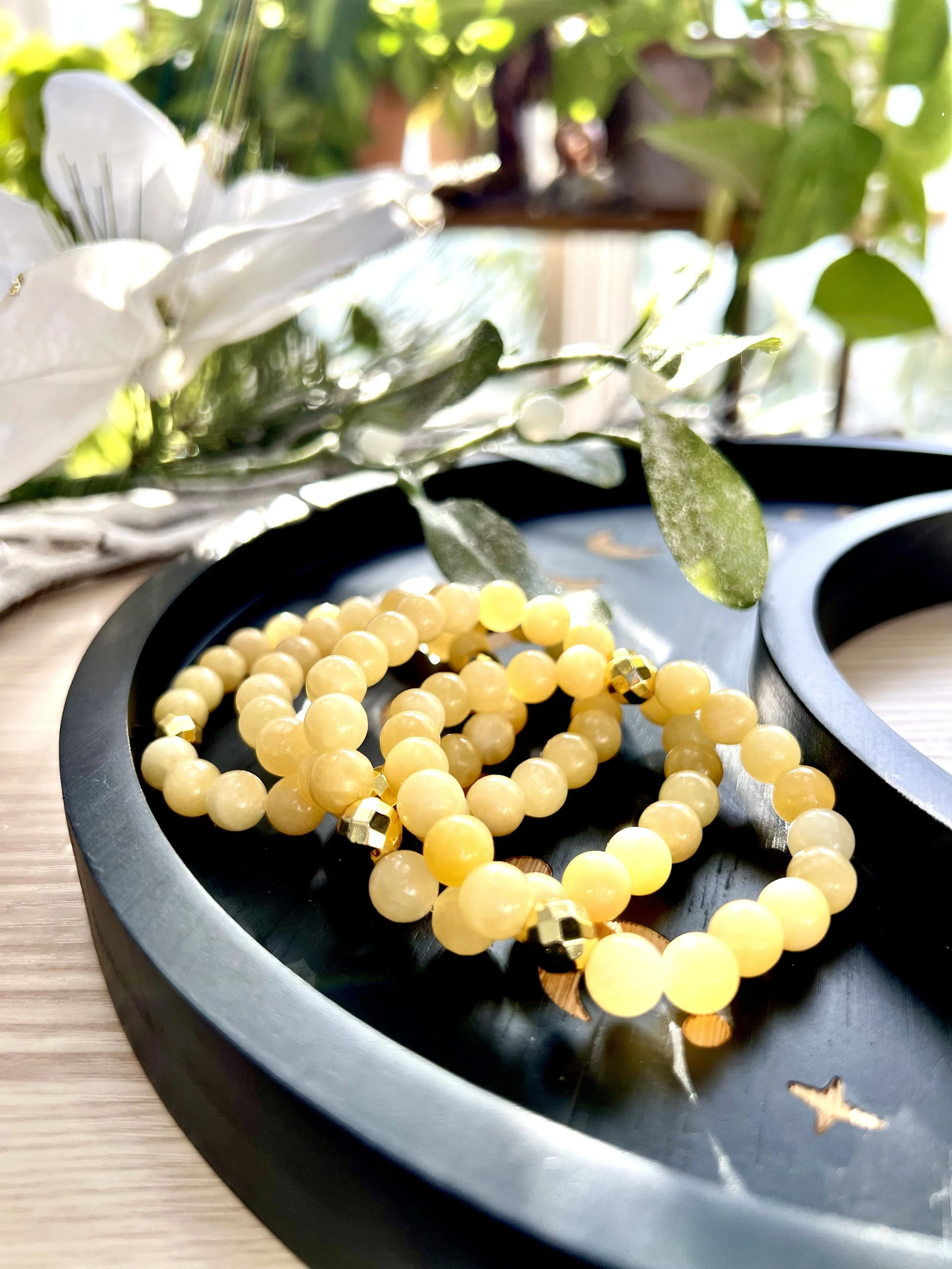 Golden Honey Calcite Bracelets for Vitality and Empowerment