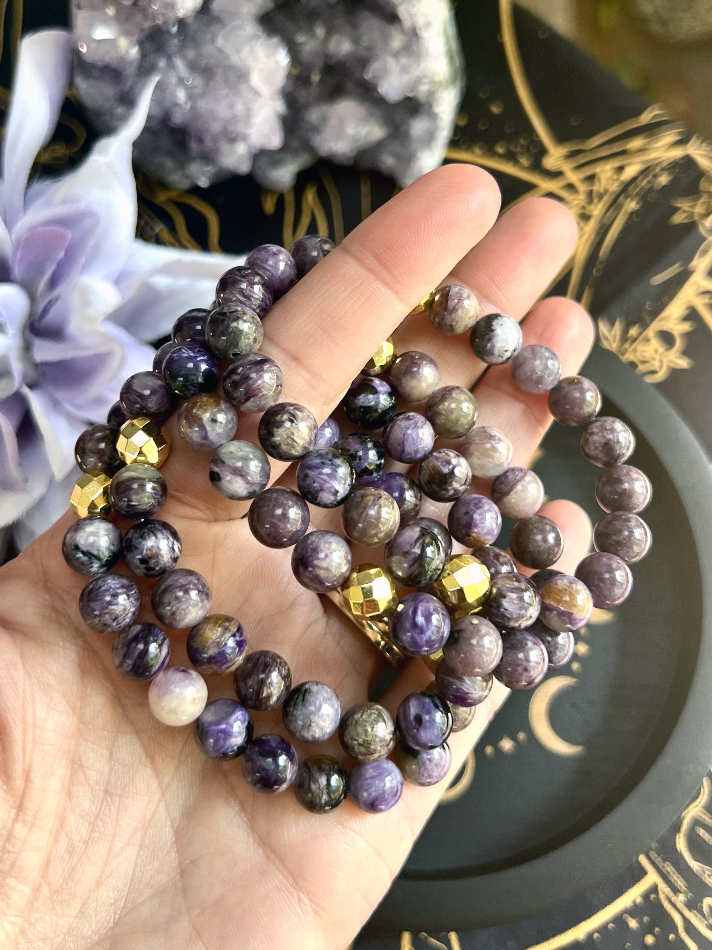 Charoite Bracelet: The Cosmic Guardian