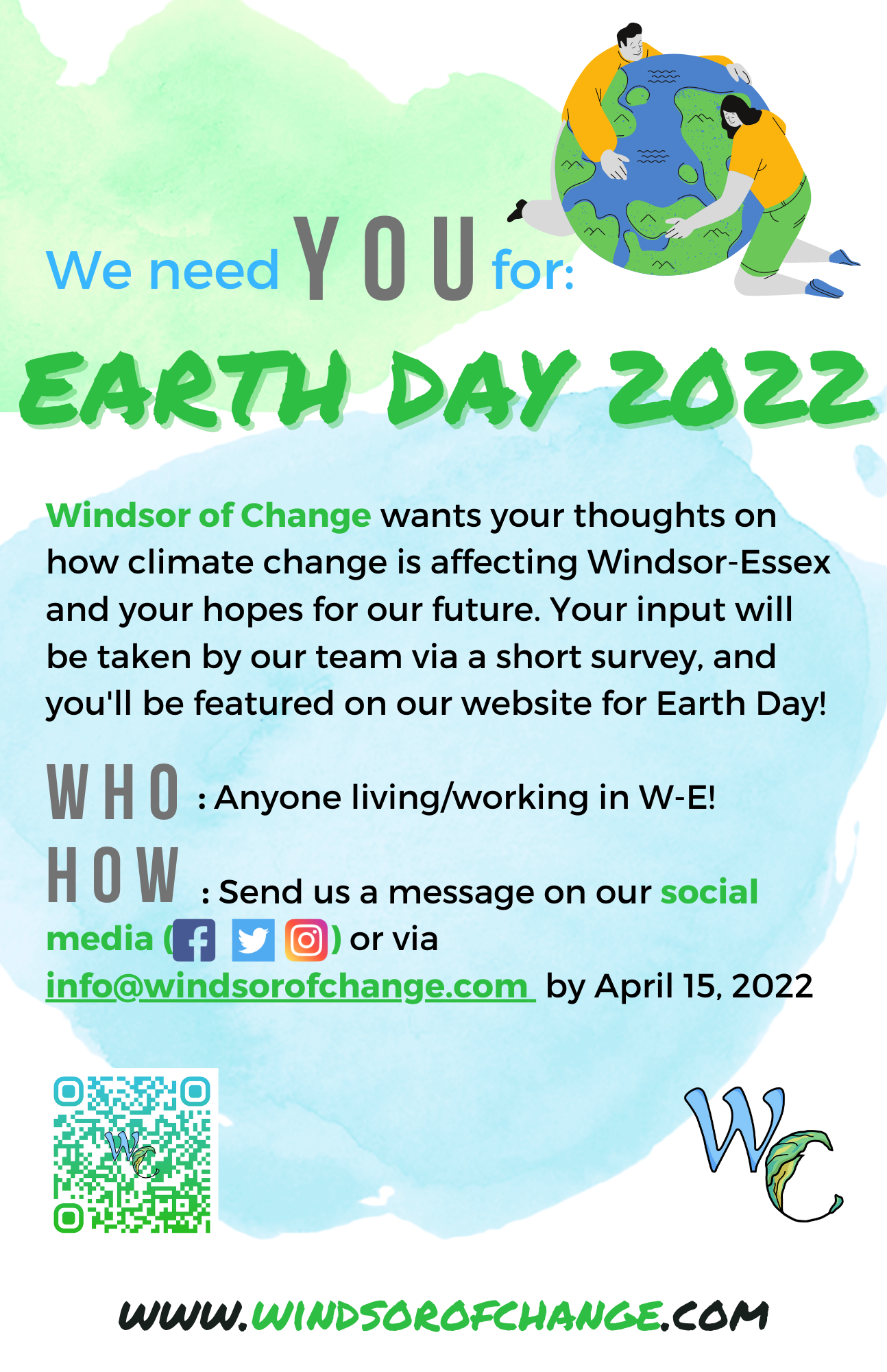  Submit your interest in Earth Day 2022 via our feedback form  
