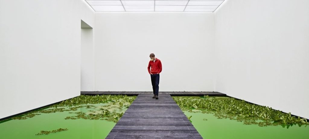  In 2021, Olafur Eliasson created the  Life installation  in which he removed barriers between humans and flora/fauna, inviting wildlife into the Fondation Beyeler museum in Basel, Switzerland after flooding it with pond water. With the added element