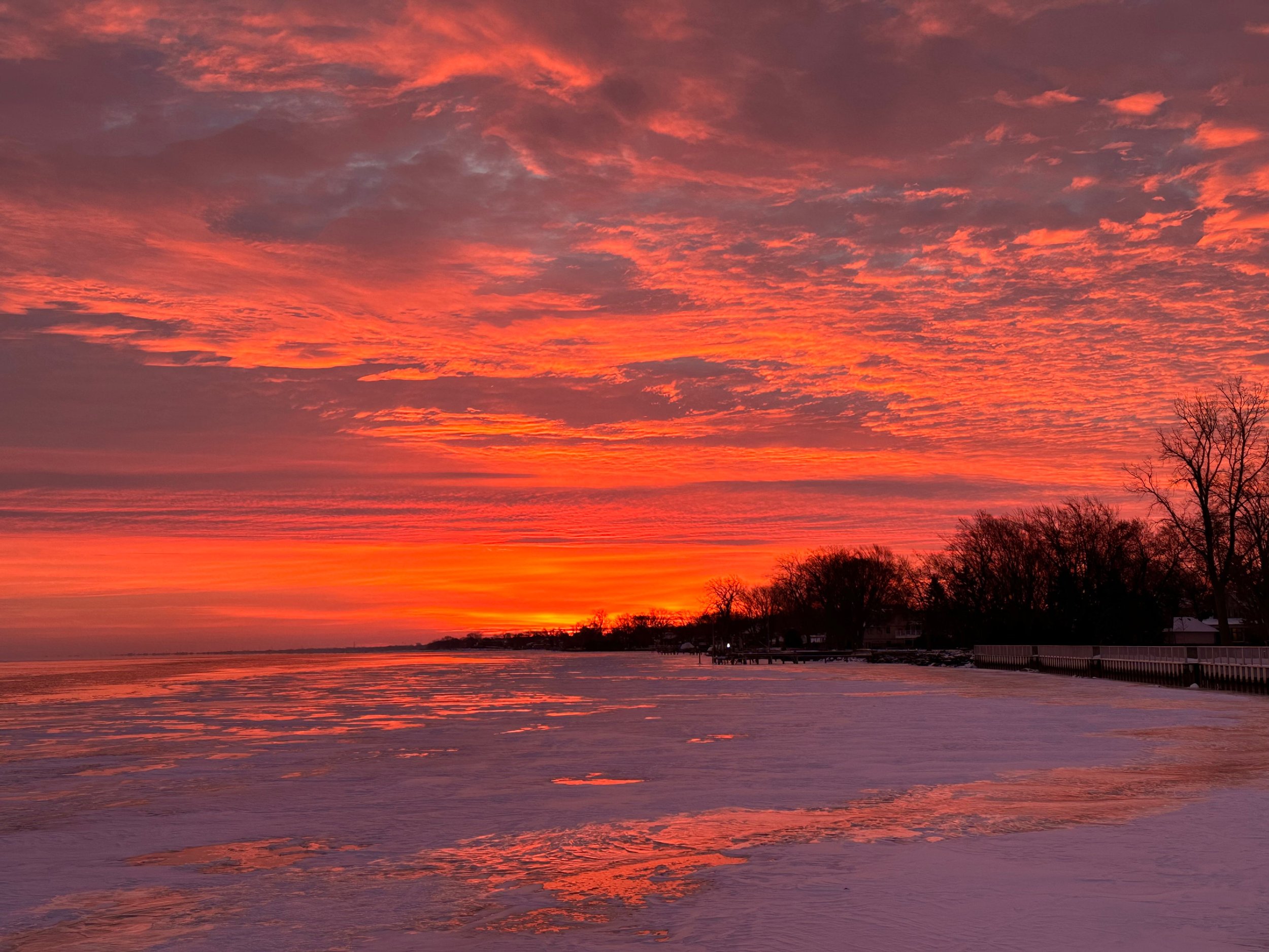 Colourful cold morning