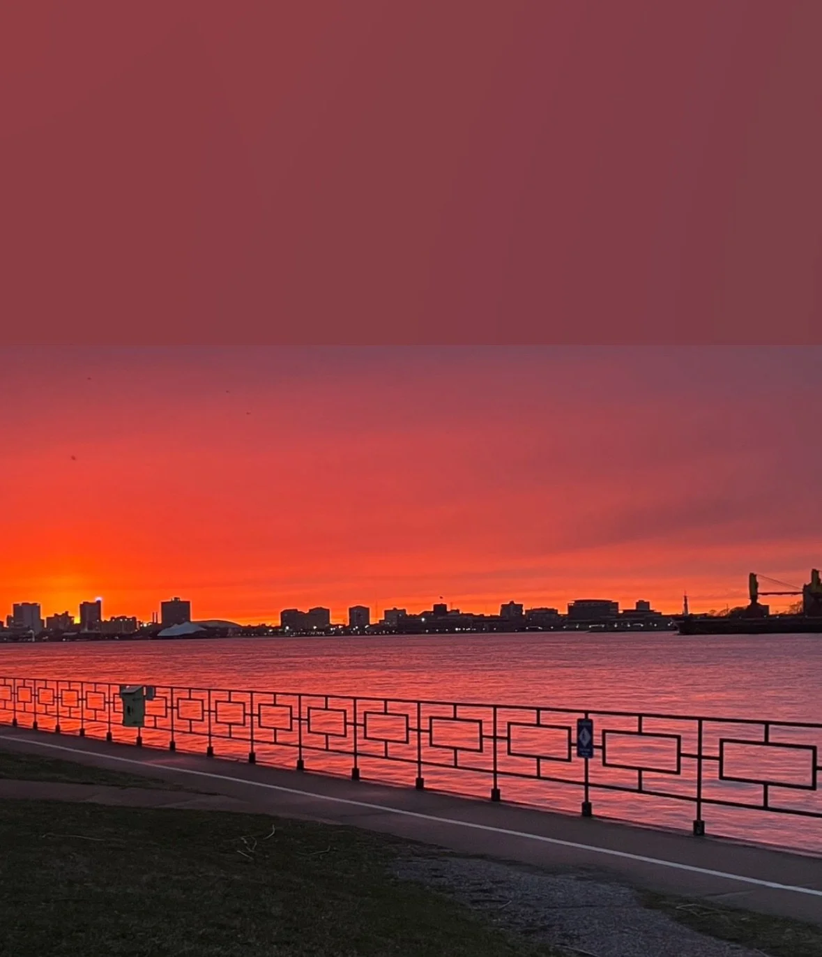 Sunset on the Detroit River 