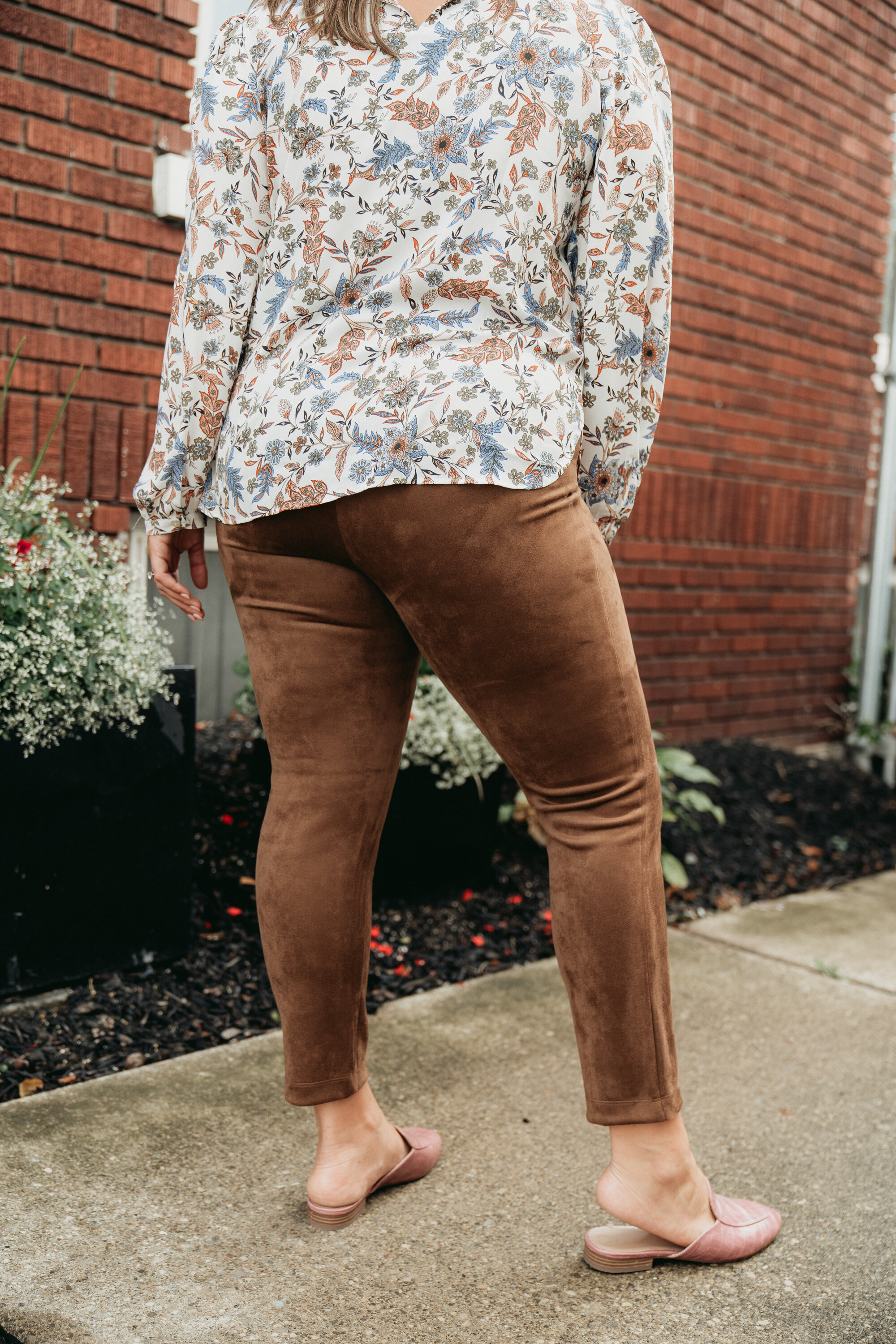 Outfit Inspiration: Faux Suede Leggings — Caralyn Mirand Koch