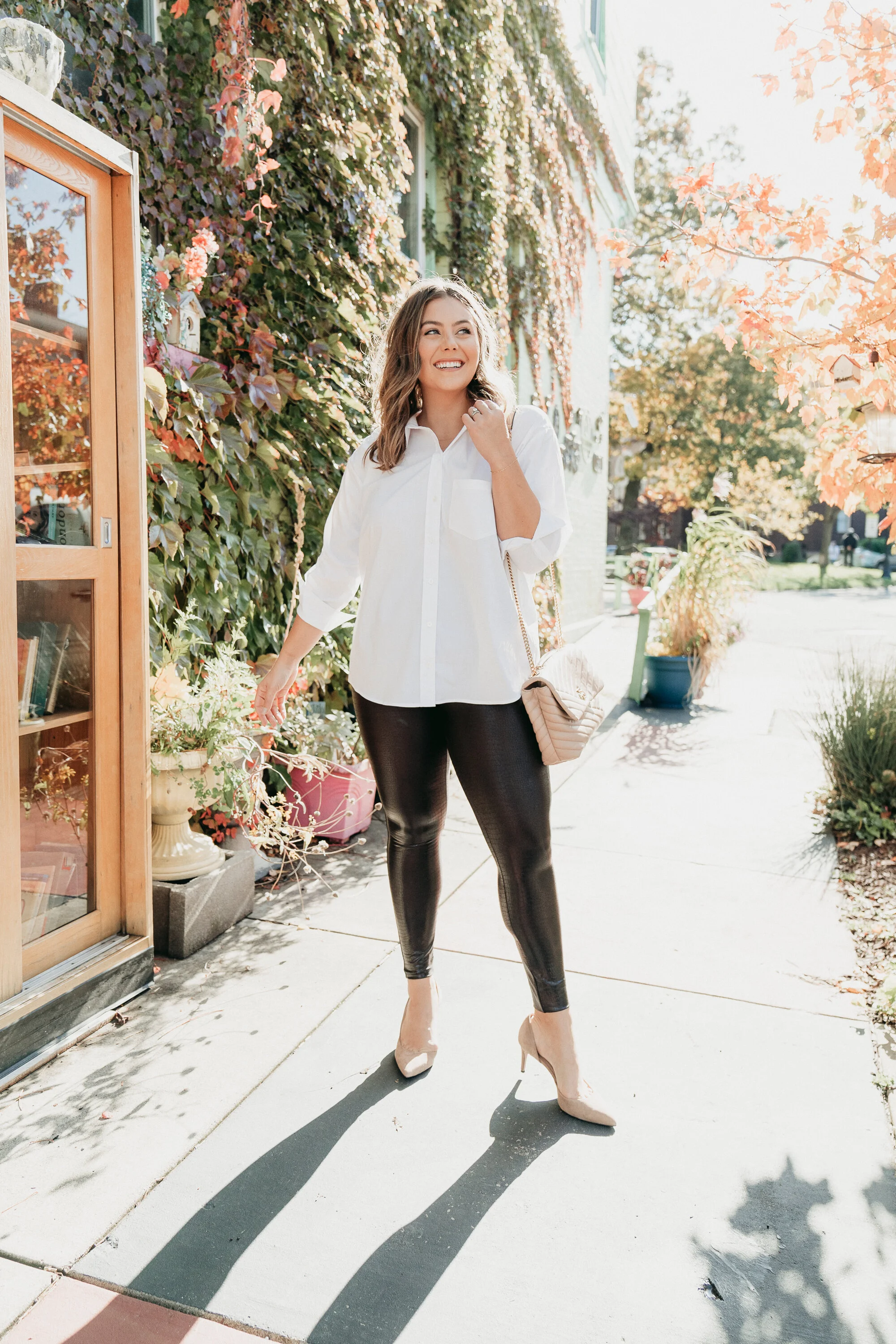 Faux Leather Leggings Outfit Ideas — Caralyn Mirand Koch