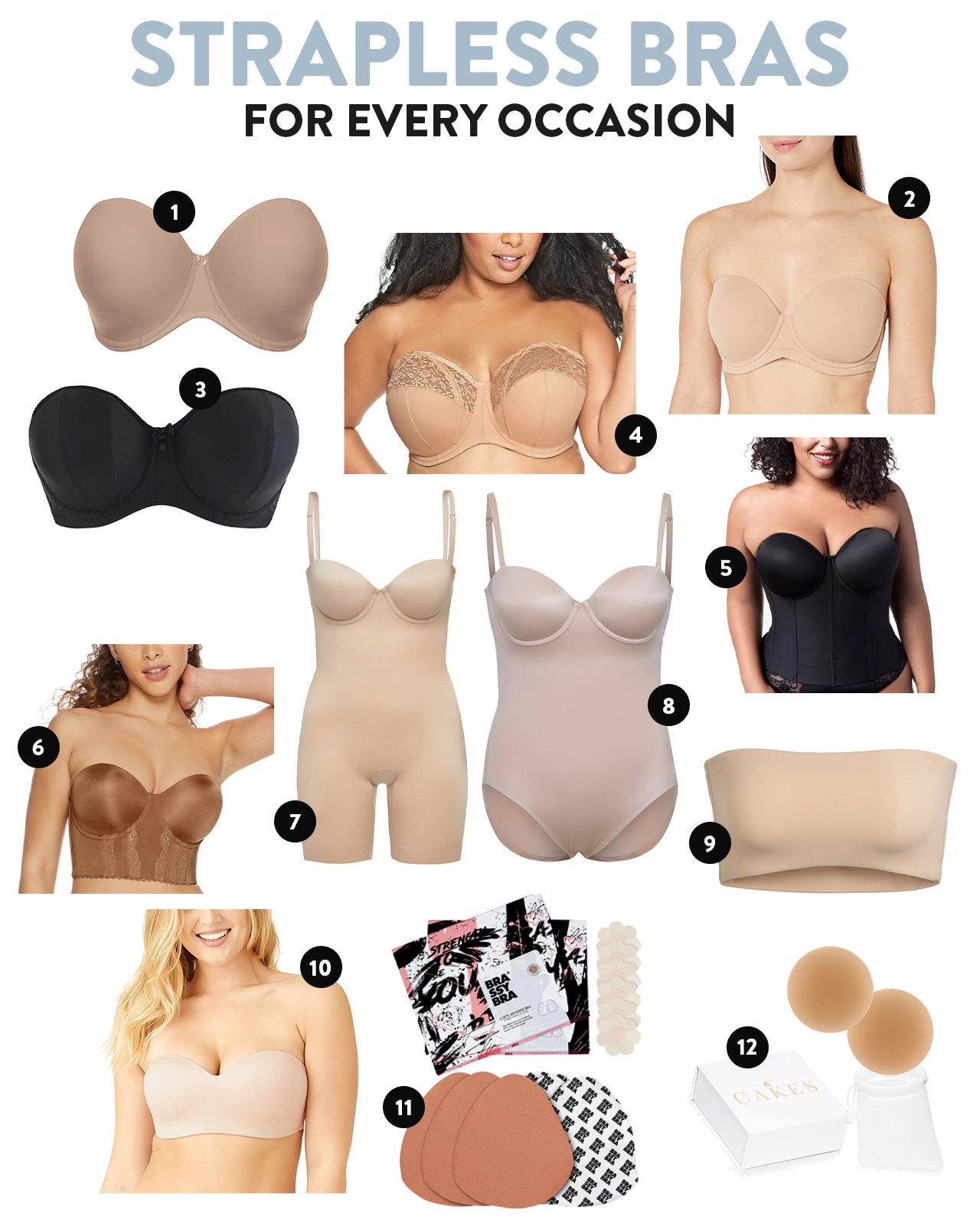 9 Best Strapless Bras, Tested by Bra Experts  Strapless bodysuit,  Strapless shapewear, Shapewear
