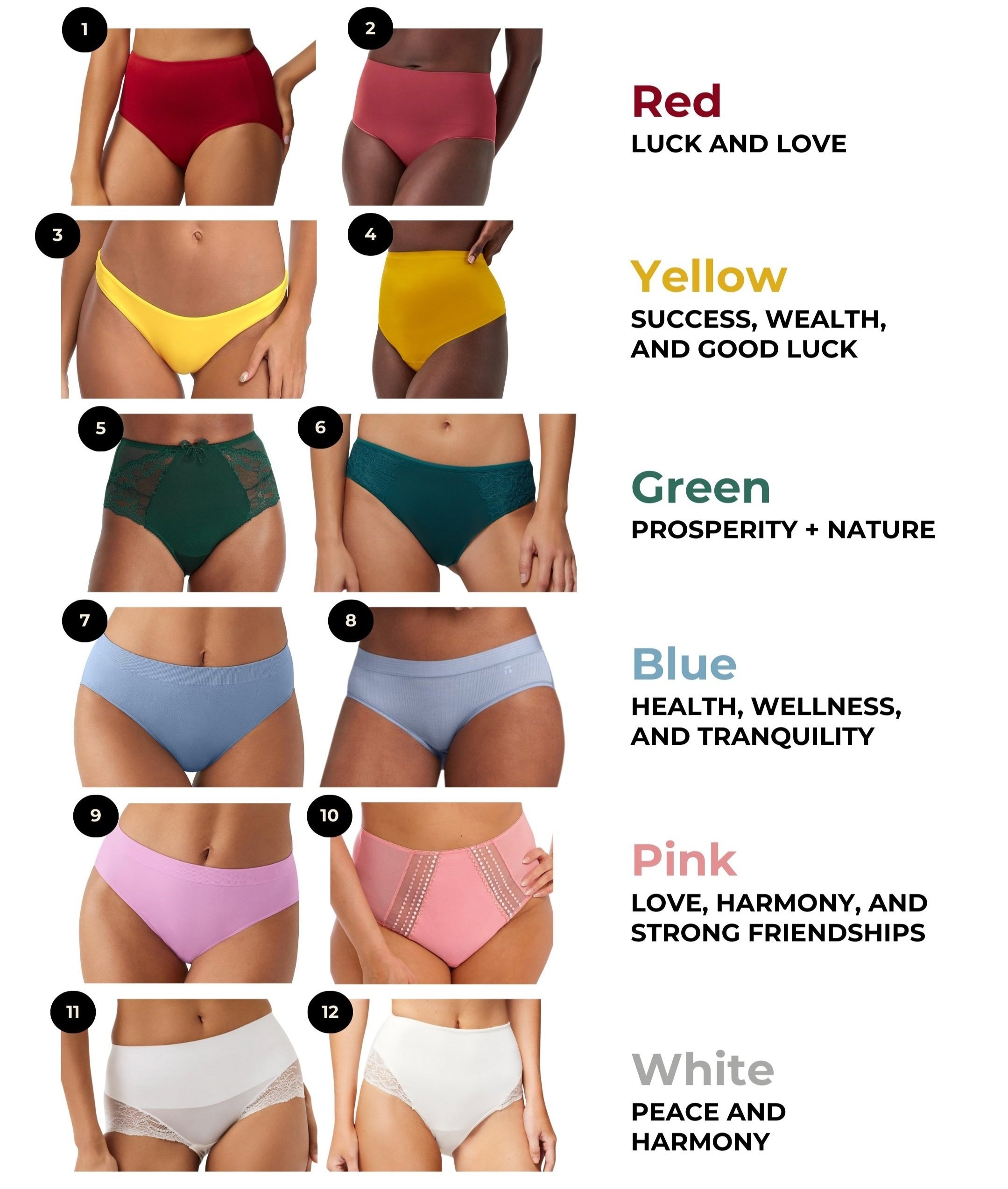 What Will the Color of Your Underwear Manifest In The New Year? —  Sustainable Baddie
