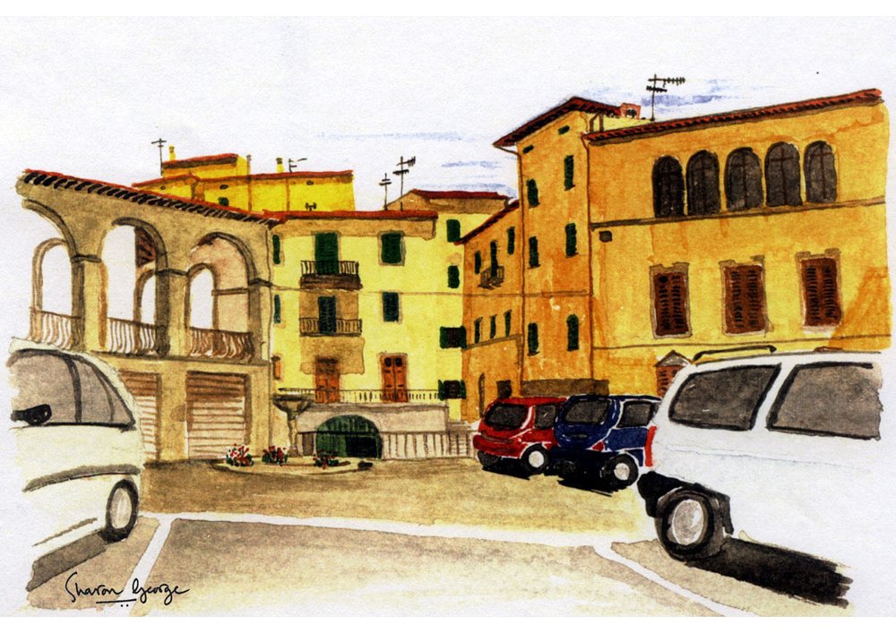 1+Piazza+Castiglion+Fiorentino+Italy+Watercolor.jpg