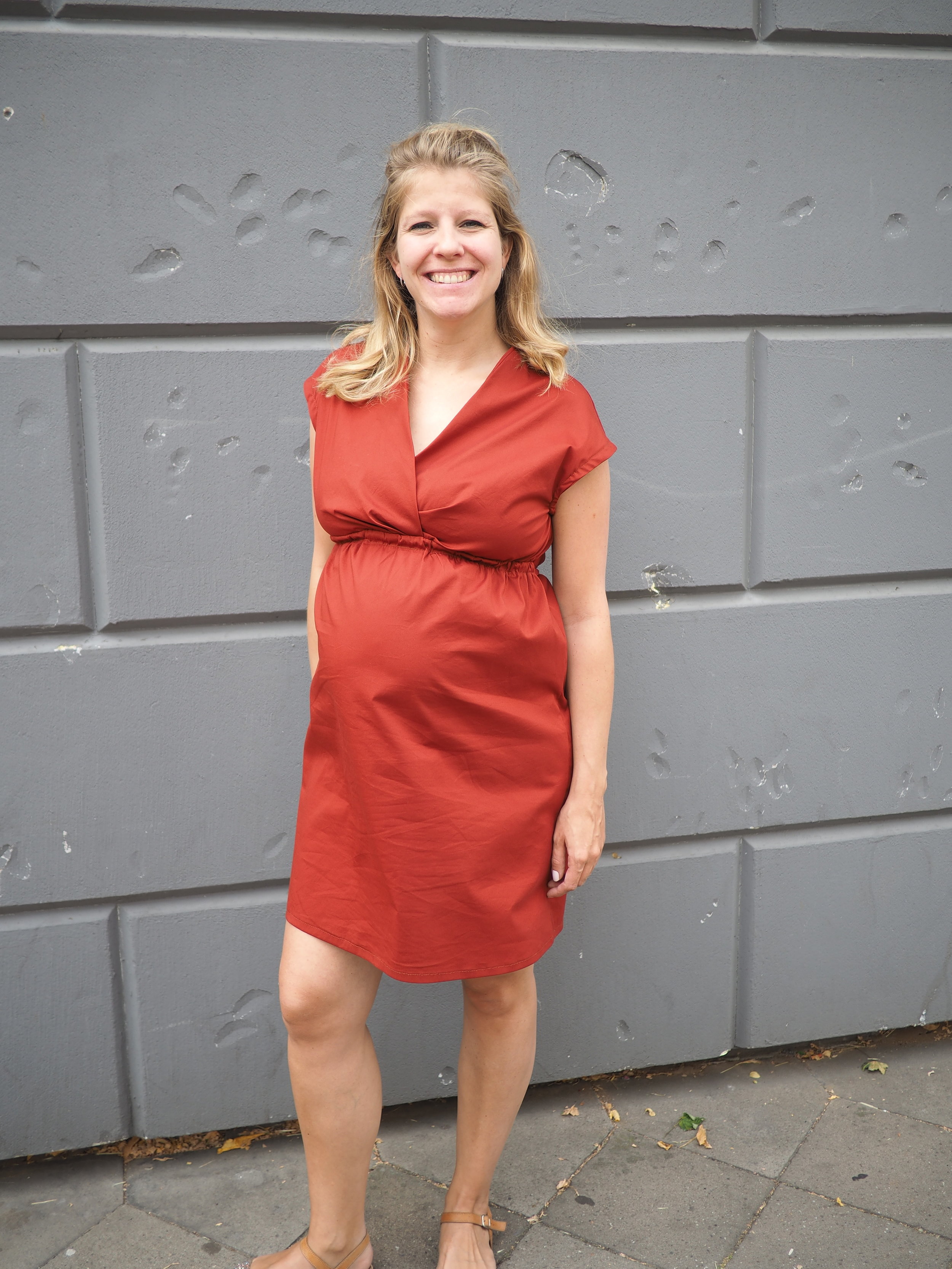 Schwangerschaftskleidung nähen/ Kleid burda style 01/2015