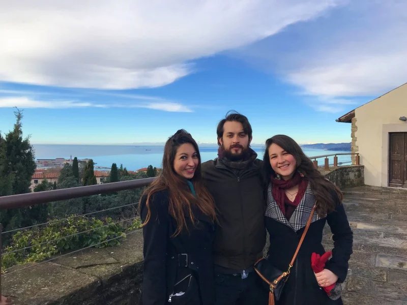 My siblings and I exploring a castle in Trieste, and taking in the beautiful views. 