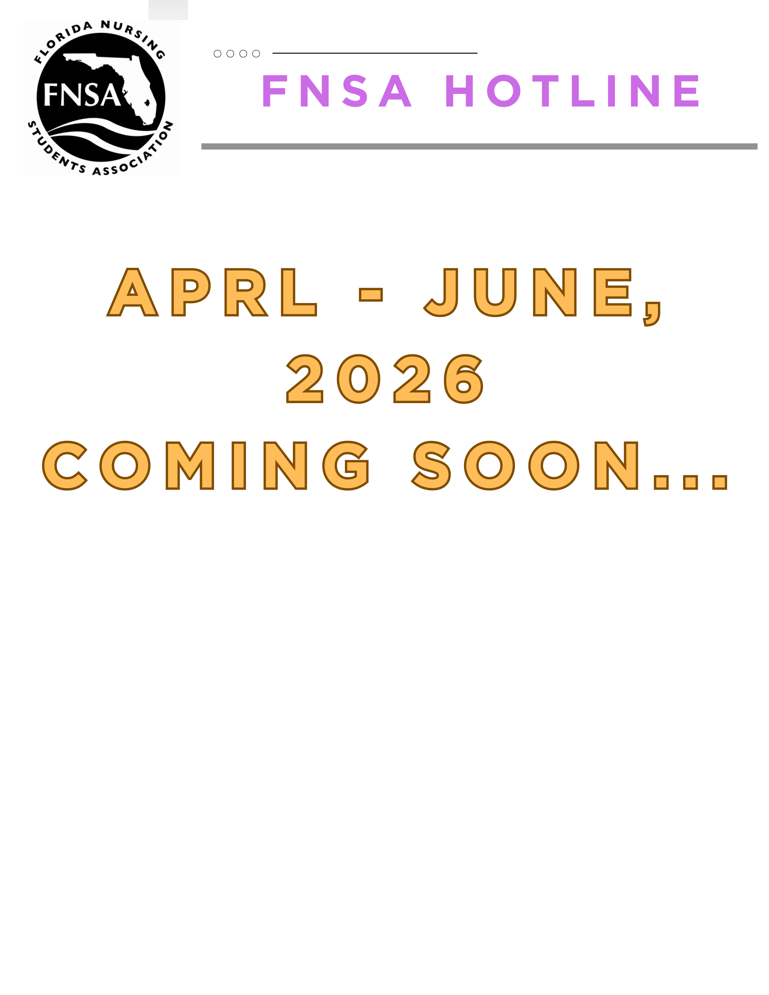 April - June Hotline Coming Soon..