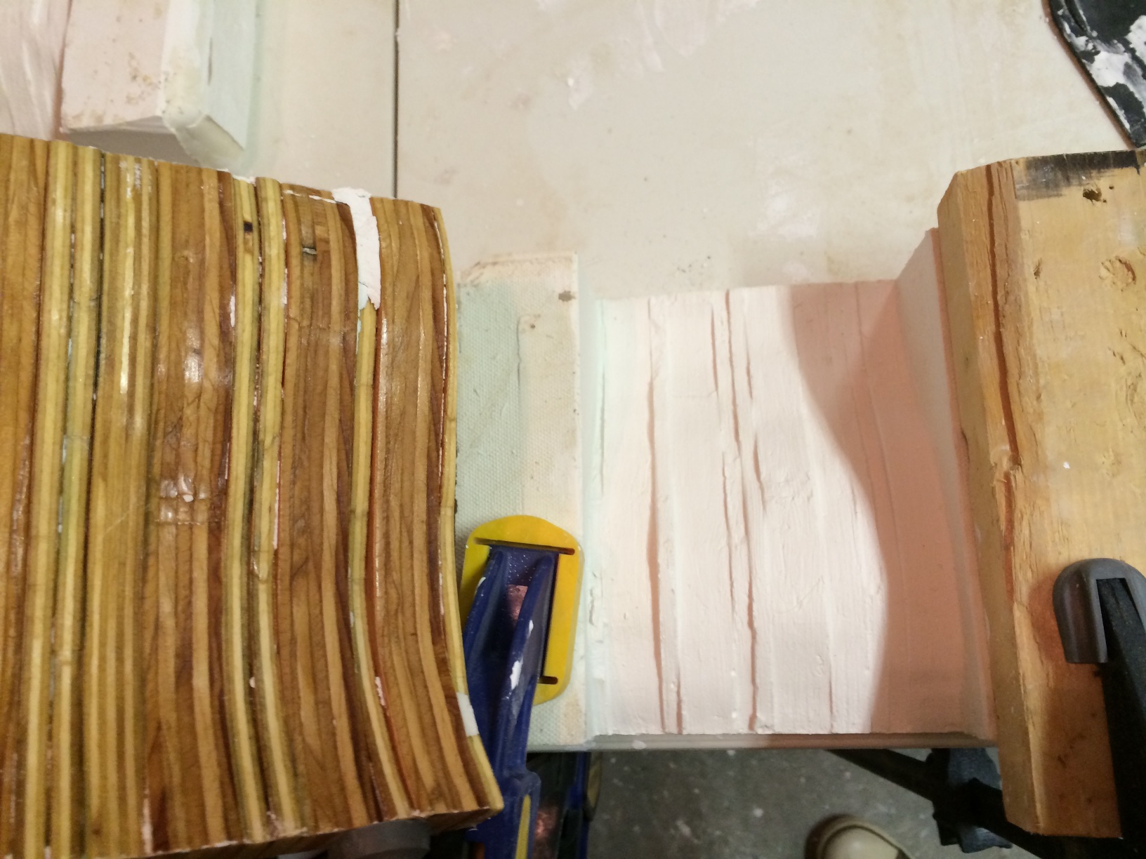  Our staggered wood strips were difficult to remove because plaster was getting in the spaces between strips. 