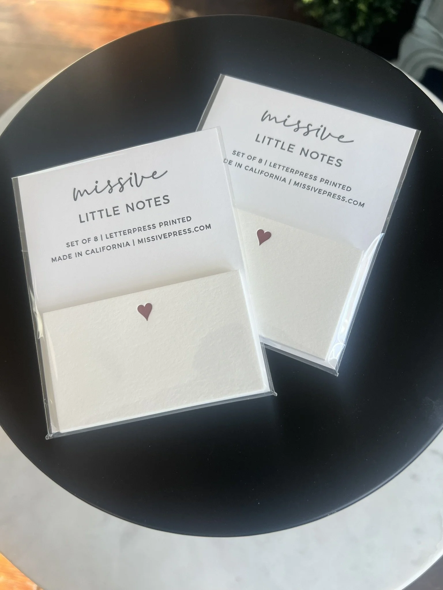 Letterpress Heart Little Notes