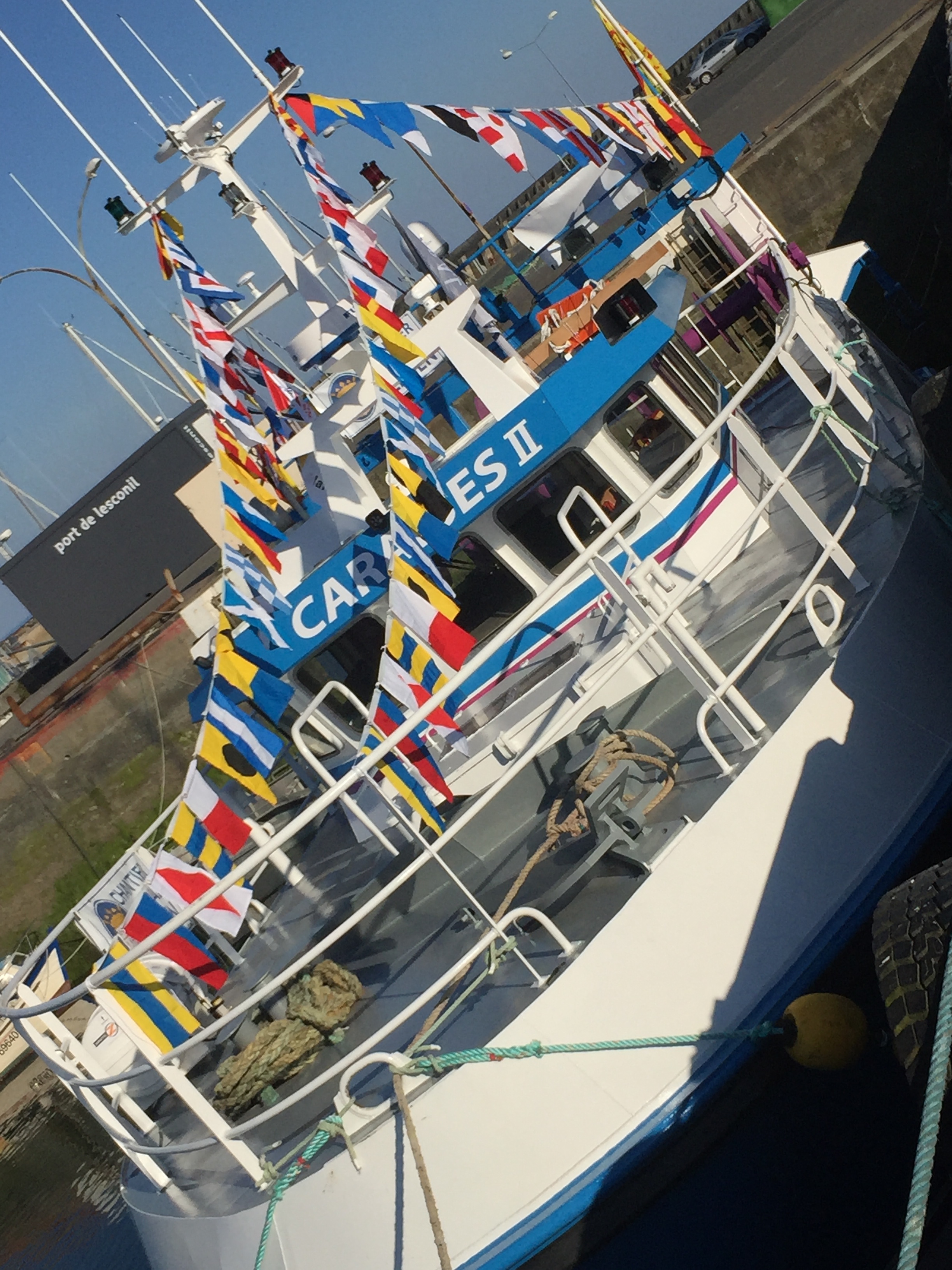 Inauguration d'un bateau a peche a Lesconil