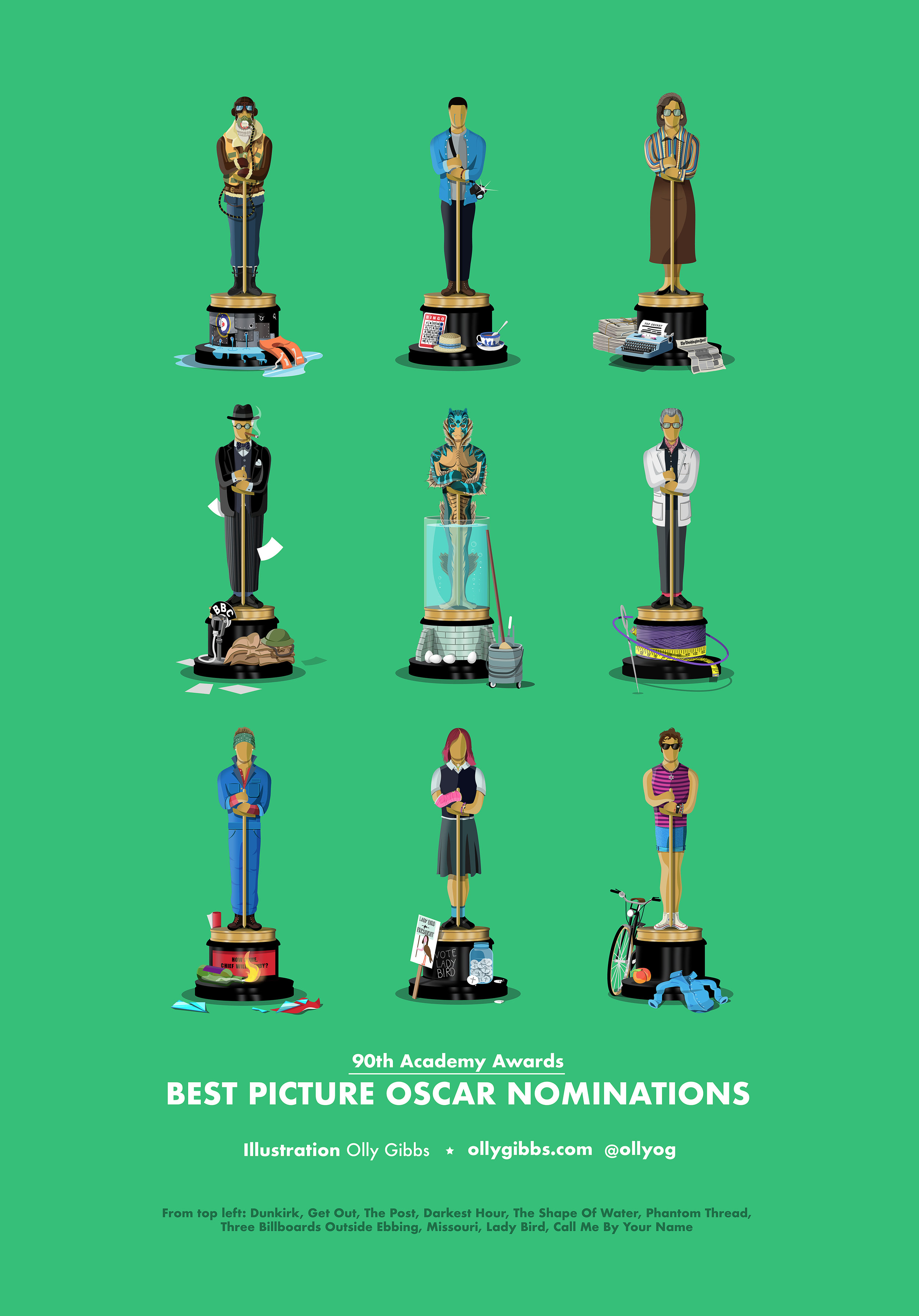 Best Picture/Oscar Illustrations — Olly Gibbs