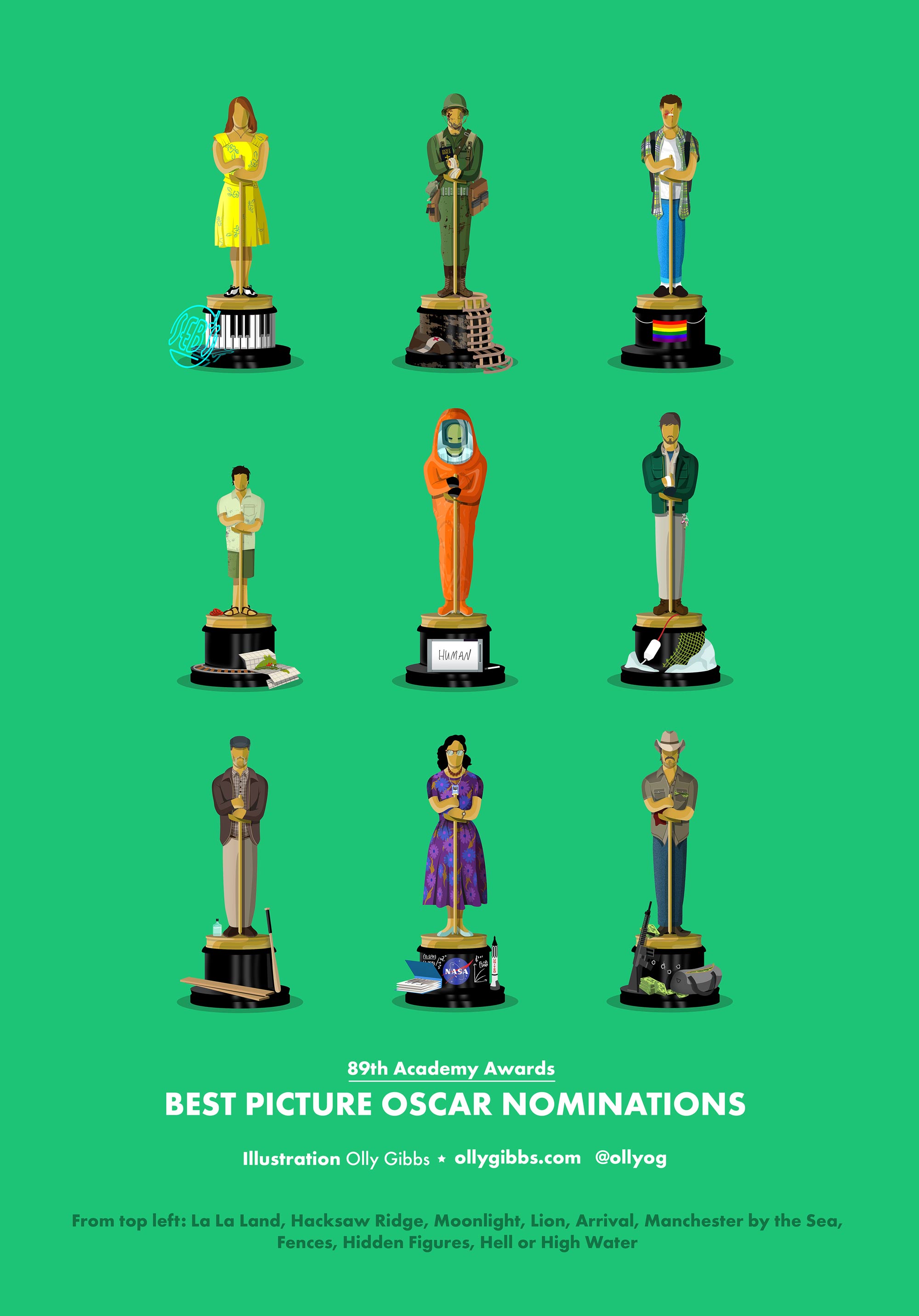 Best Picture/Oscar Illustrations — Olly Gibbs