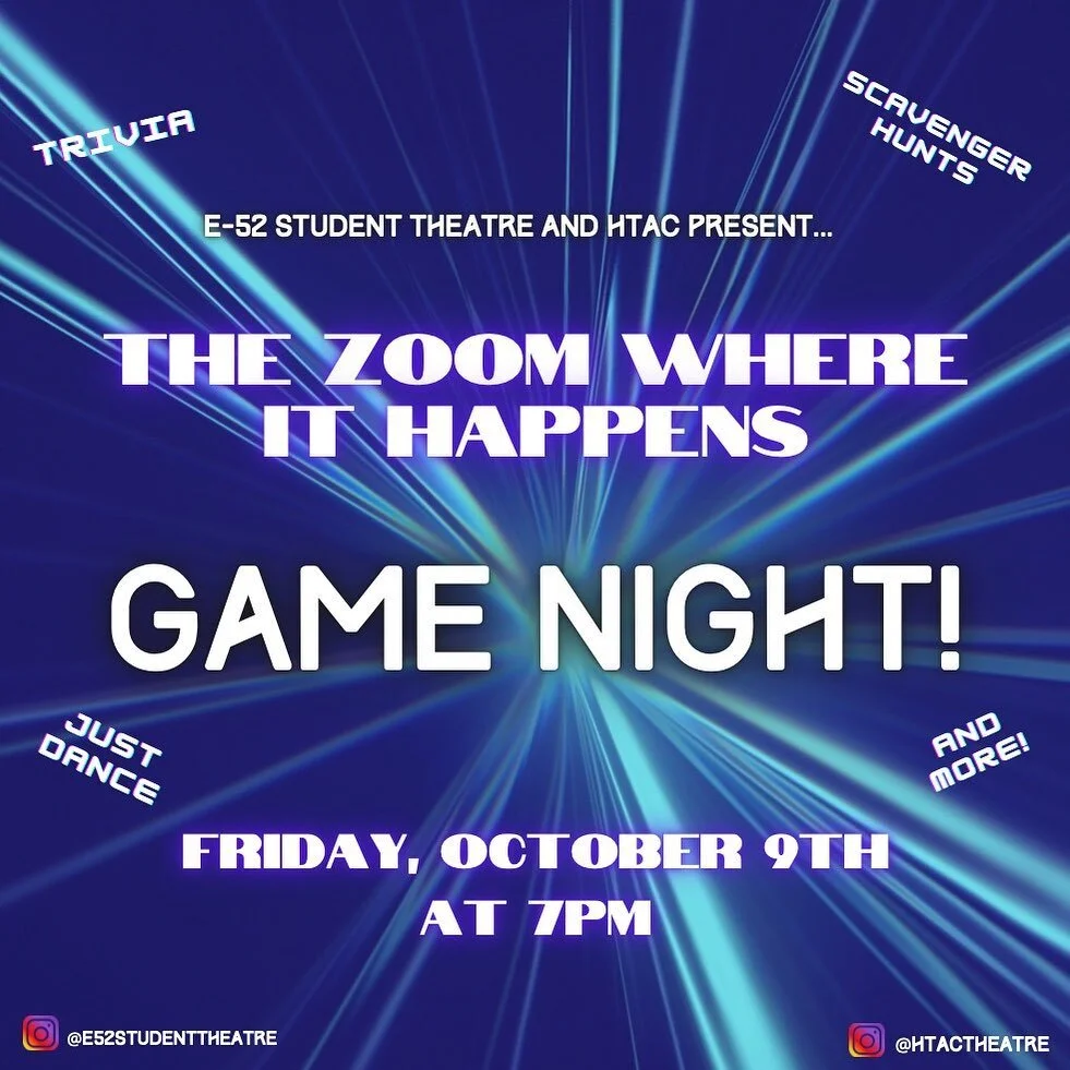 Join us and E52 for our mixer - The Zoom Where it Happens - on Friday night at 7!! You can sign up in either RSO&rsquo;s meeting minutes and find the link in our bio the day of!🎭