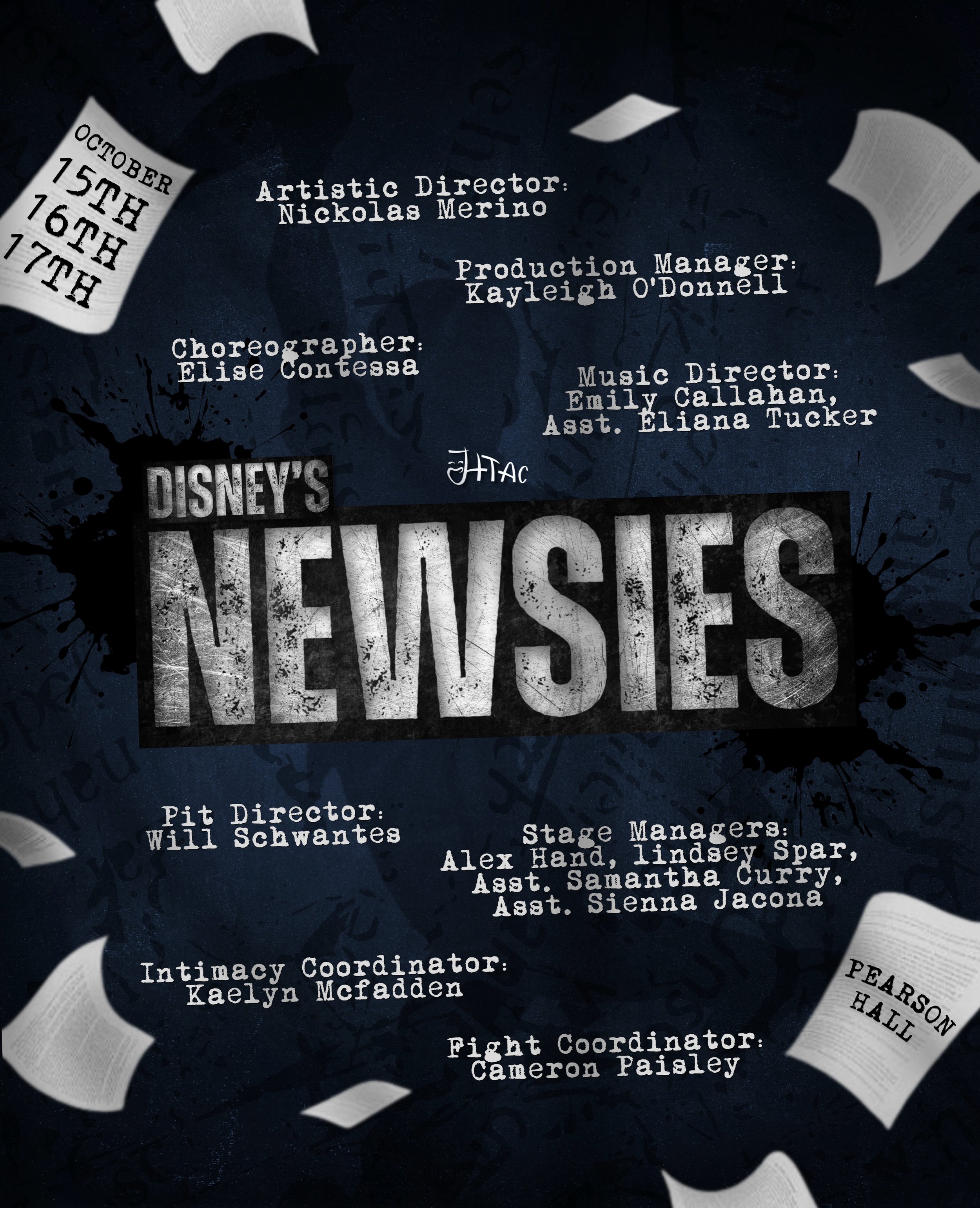 EXTRA! EXTRA! 🗞️ HTAC is thrilled to announce our Pearson Hall Short Block musical for Fall 2026, NEWSIES! We can&rsquo;t wait to seize the day with you and present this production, for the very first time, this October 15-17! 📰

And what better da
