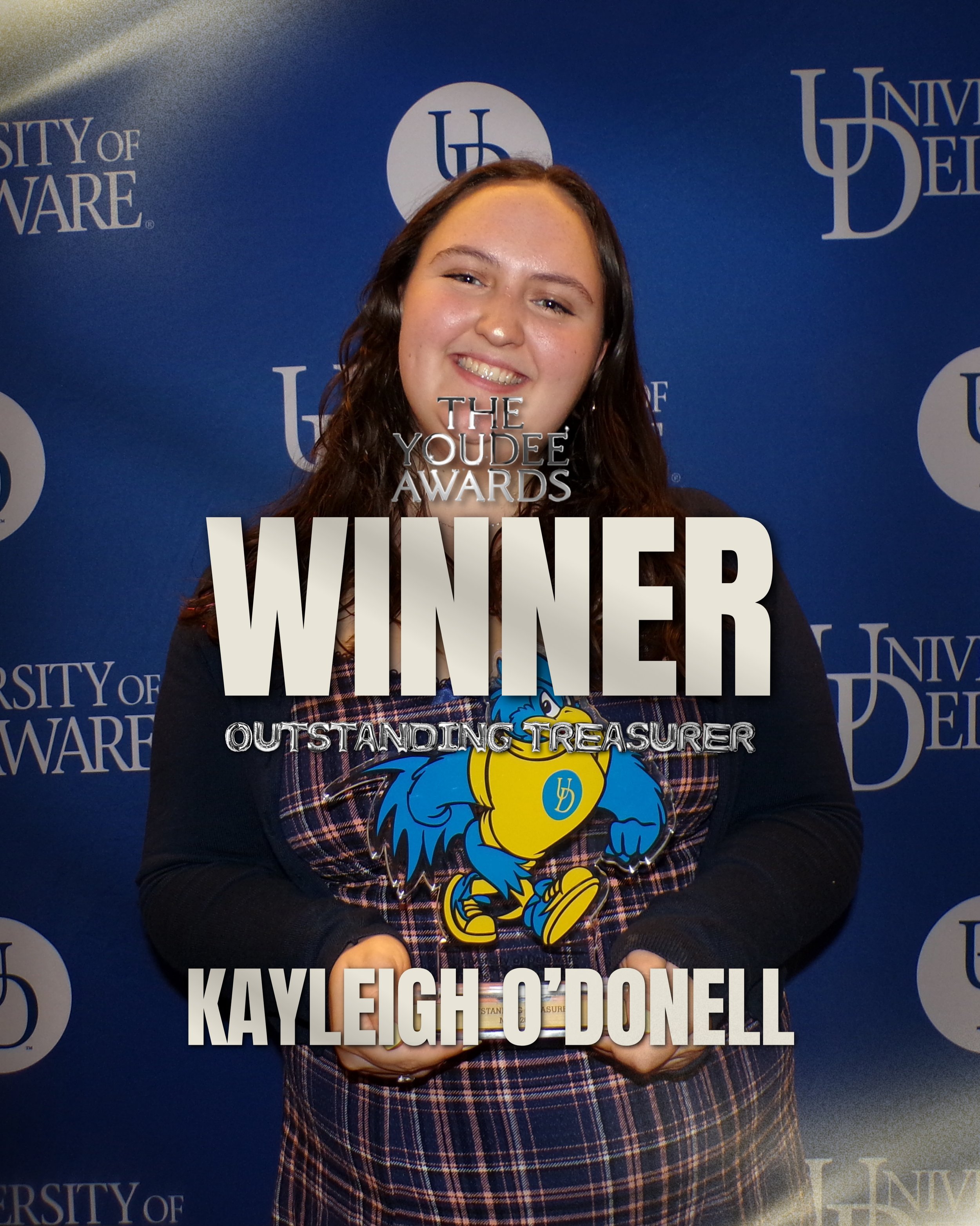 Congratulations to Kayleigh O&rsquo;Donnell for winning Outstanding Treasurer at the YoUDee Awards!! 💛 Your hard work, dedication, and support for HTAC does not go unnoticed, and this recognition is so well deserved!