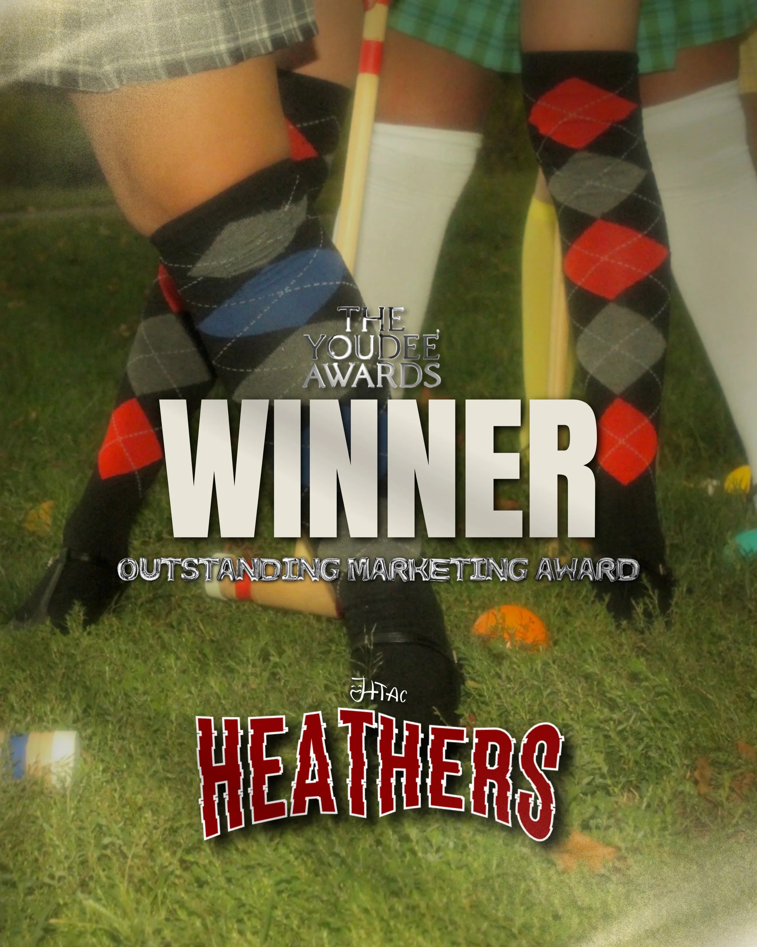 Congratulations to the members of HTAC for winning Outstanding Marketing at the YoUDee Awards for Heathers!! 🎉✨ Amazing work by everyone involved in promoting and creating excitement around the production!
