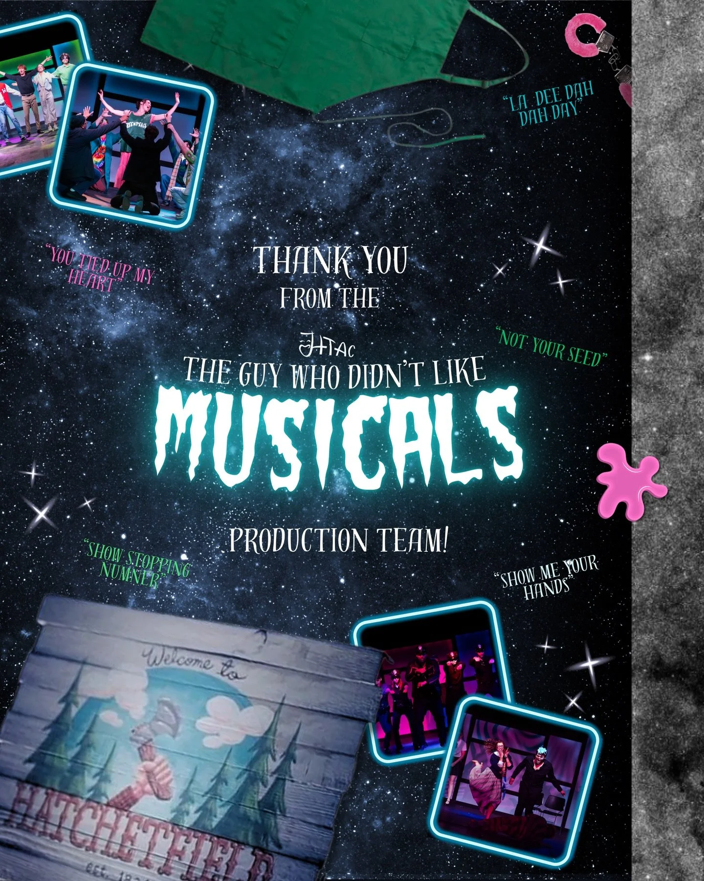For the one who swears they don&rsquo;t like musicals&hellip; we hope this one changed your mind just a little. ☕️☄️🛸

As this show comes to a close, we just want to say how proud we are of everyone involved.
To the entire team: your dedication, har