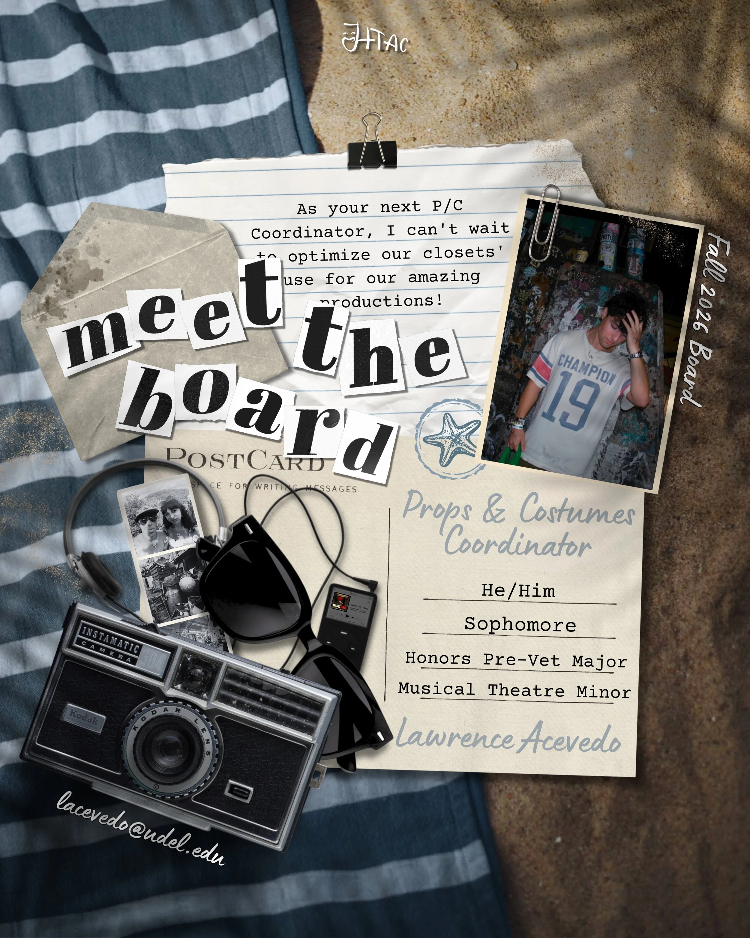 ✉️ Envelope #1 Found...

The countdown to a new semester has officially begun! As we soak up the last few days of summer, it&rsquo;s finally time to meet the amazing board who will be leading HTAC this fall. 

First up is our Props &amp; Costumes Coo
