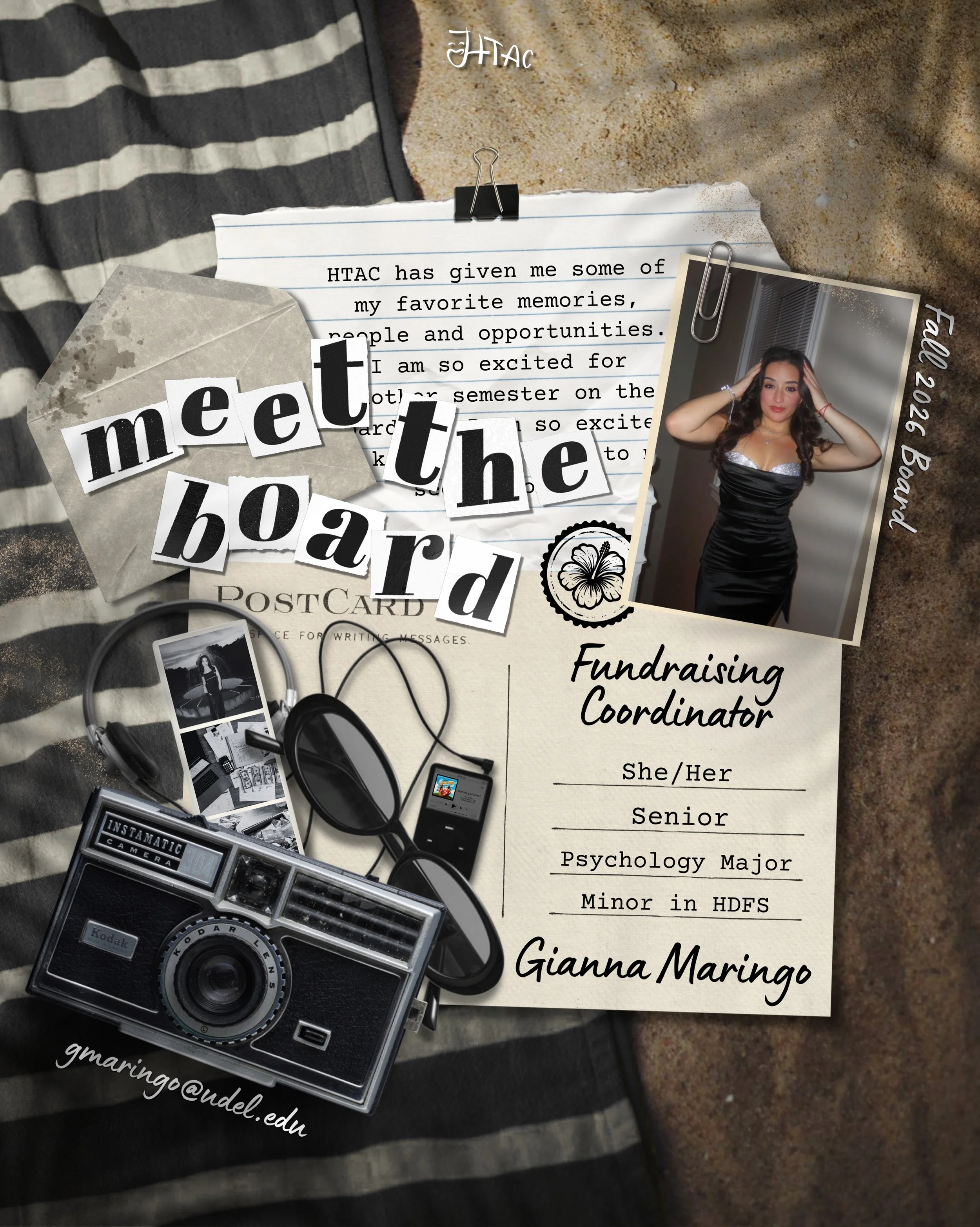 ✉️ Envelope #5 Found...

Inside is our Fundraising Coordinator, Gianna Maringo!
Gianna is a Freshman psychology major with a minor in HDFS.

&ldquo;HTAC has given me some of my favorite memories, introduced me to incredible people, and provided so ma