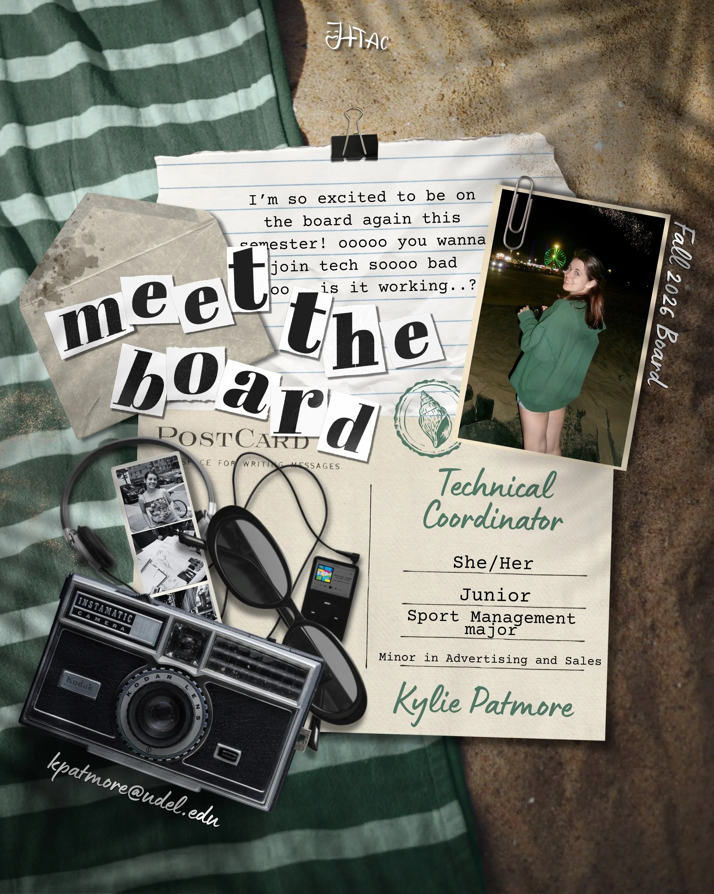 ✉️ Envelope #8 Found... 

Inside is our Technical Coordinator, Kylie Patmore! 
Kylie is a Junior Sport Management major with minors in Advertising and Sales.

&ldquo;I&rsquo;m so excited to be on the board again this semester! Ooooo... you wanna join