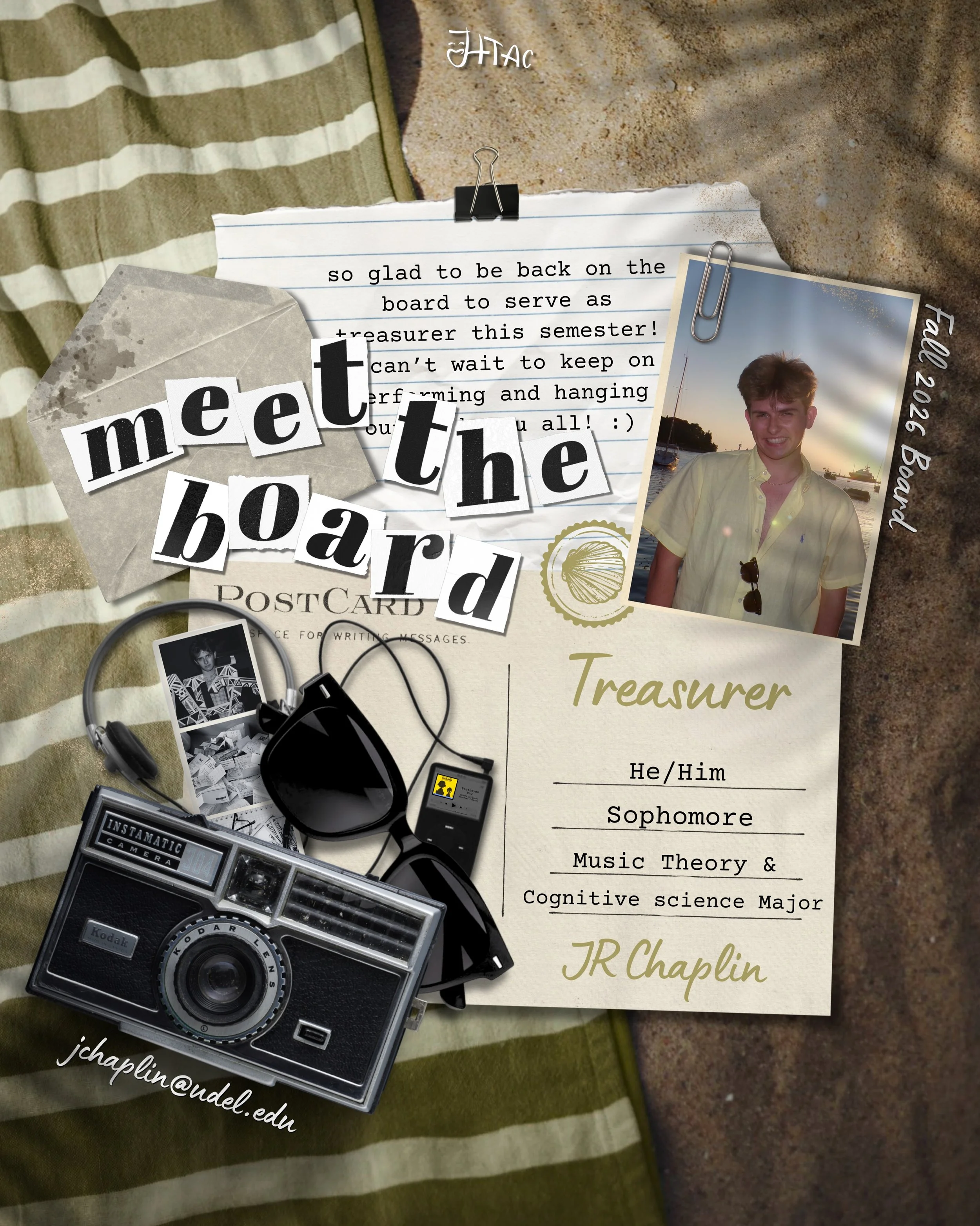 ✉️ Envelope #10 Found...

Inside is our Treasurer, JR Chaplin!
JR is a Sophomore double major in Music Theory and Cognitive Science.

&ldquo;So glad to be back on the board to serve as Treasurer this semester! I can&rsquo;t wait to keep on performing