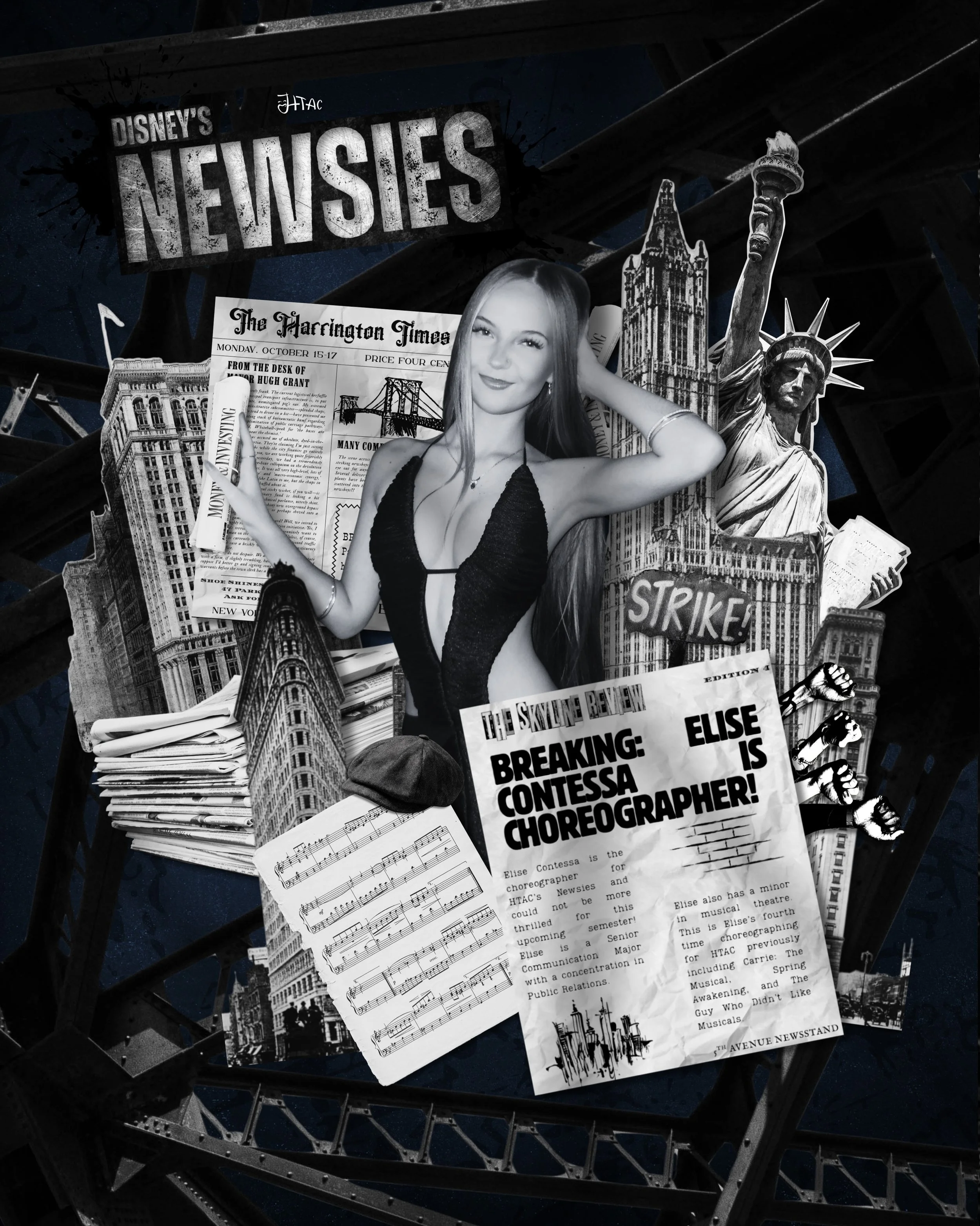 LAST DAY OF NEWSIES AUDITIONS! 📰🗽✨
Before day 3 of auditions begins today, we want to introduce you to one of the amazing people helping bring our NEWSIES world to life! 💃🎶

Next up, meet our amazing Choreographer! 👟 Elise works to bring the hig