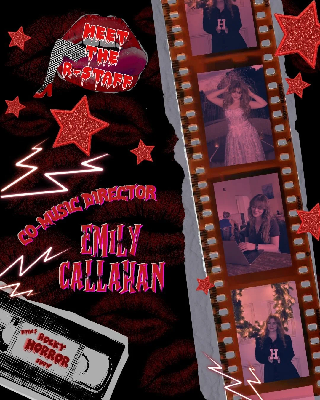 It&rsquo;s audition day two which means it&rsquo;s time to meet more of the incredible R-Staff behind HTAC&rsquo;s Rocky Horror Show.

Second is our wonderful Music Direction team! 

Emily Callahan - Co-Music Director 
Emily Callahan is a junior and 