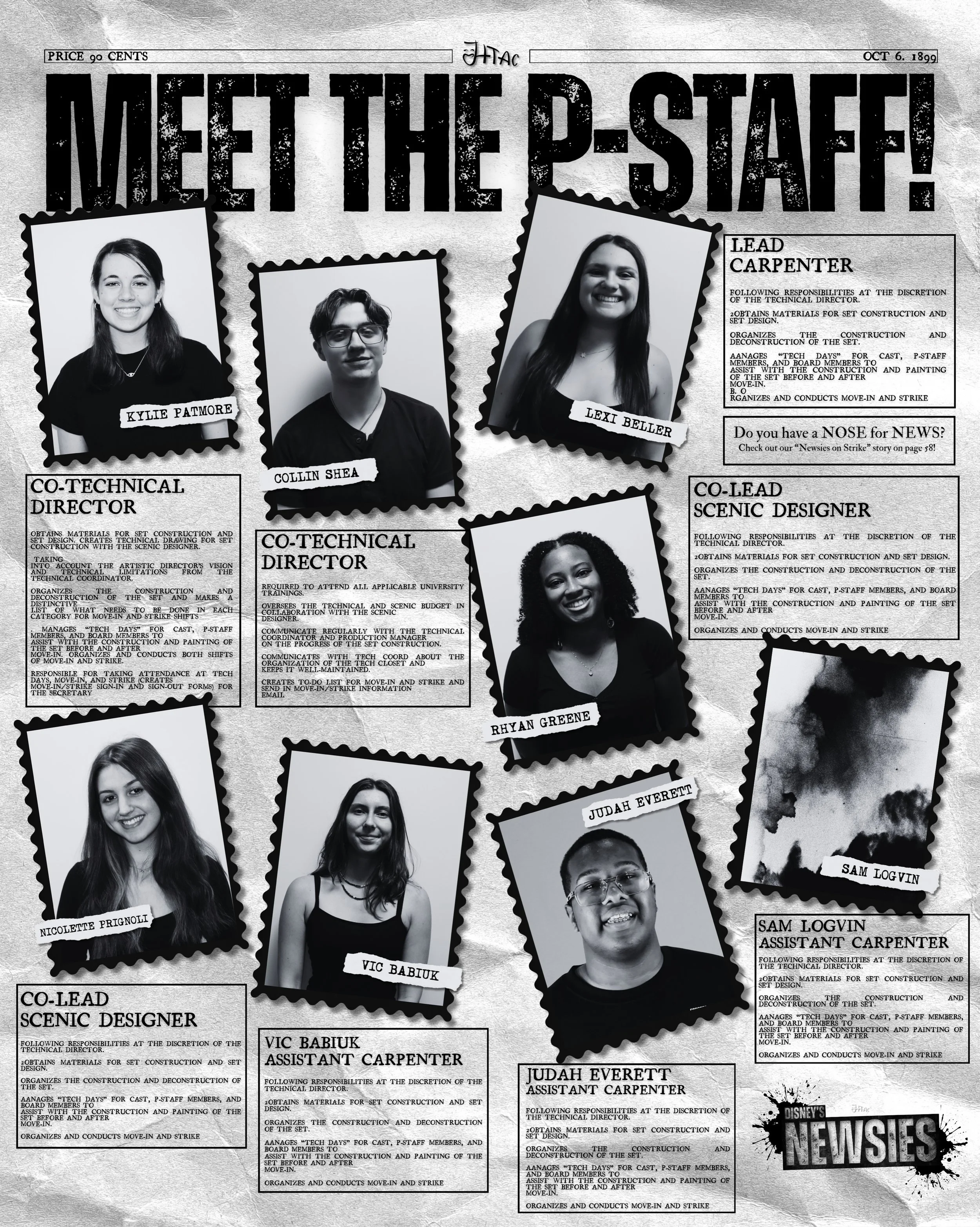 As the strike comes to a close, it&rsquo;s time to meet the faces that brought Newsies to life! 🗞️🔥 

Today, we&rsquo;re introducing the amazing team behind the scenes who worked tirelessly to make this production possible! From the first rehearsal