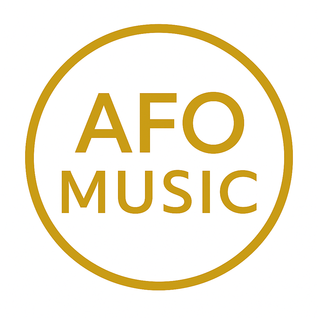 AFO Music logo representing the DGL Artists record label and publishing arm. AFO Music produces, records, publishes, and distributes new works and reissues for DGL-affiliated artists and serves as a BMI publisher for original music.
