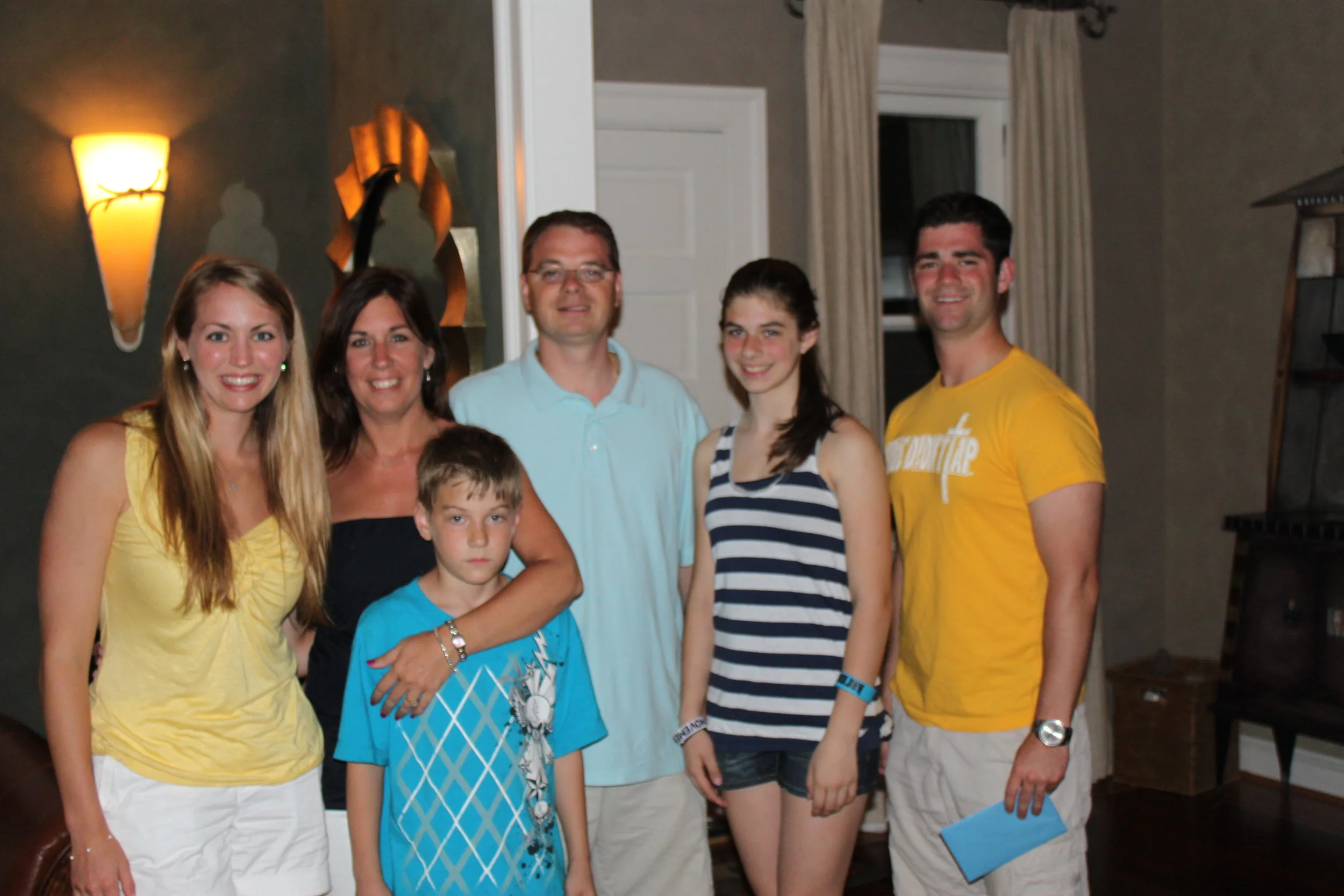 I wish I had a photo of the entire family, but these are just a few of the wonderful people who took Caleb and I in!!