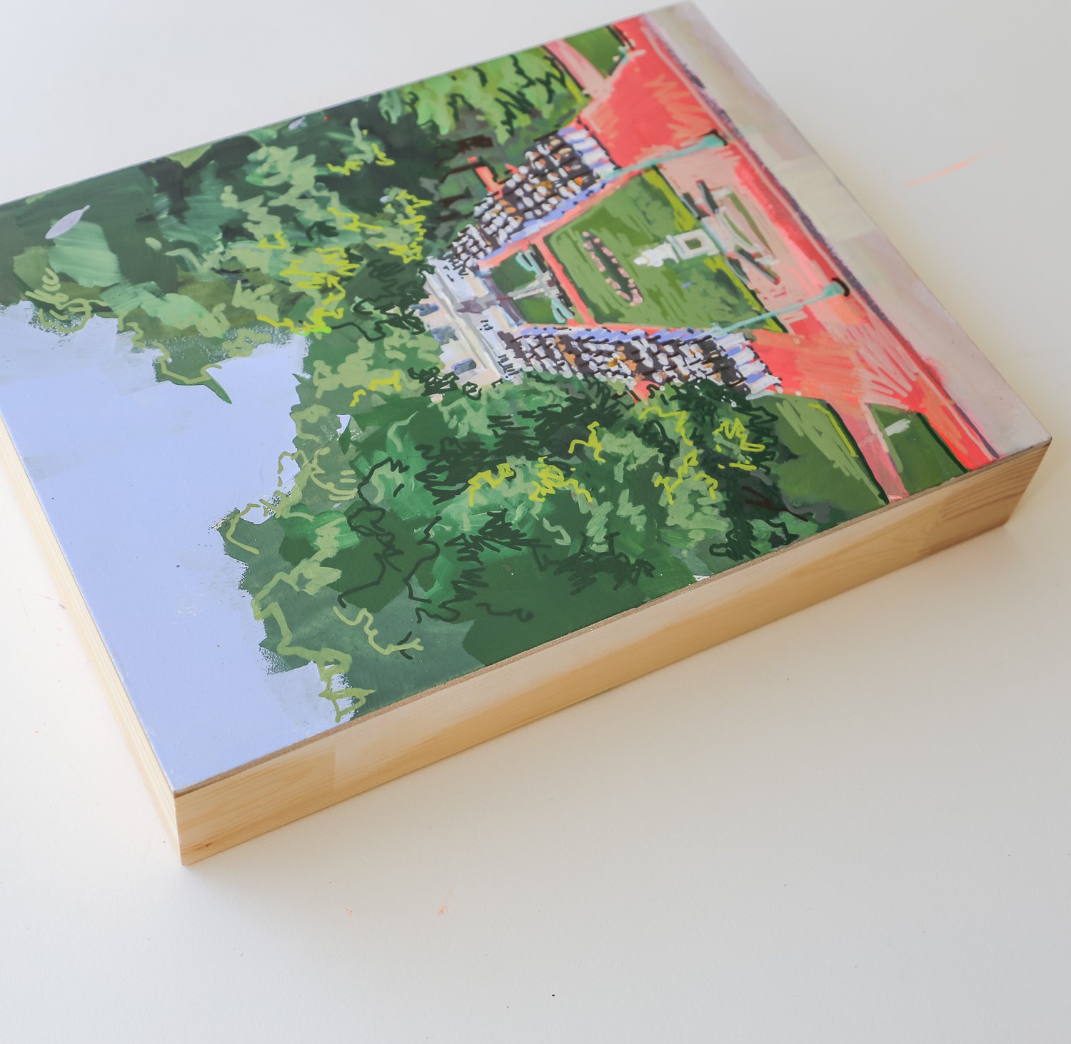 Parade Rest Study 9 x12 Original Unframed Acrylic Painting Easel 