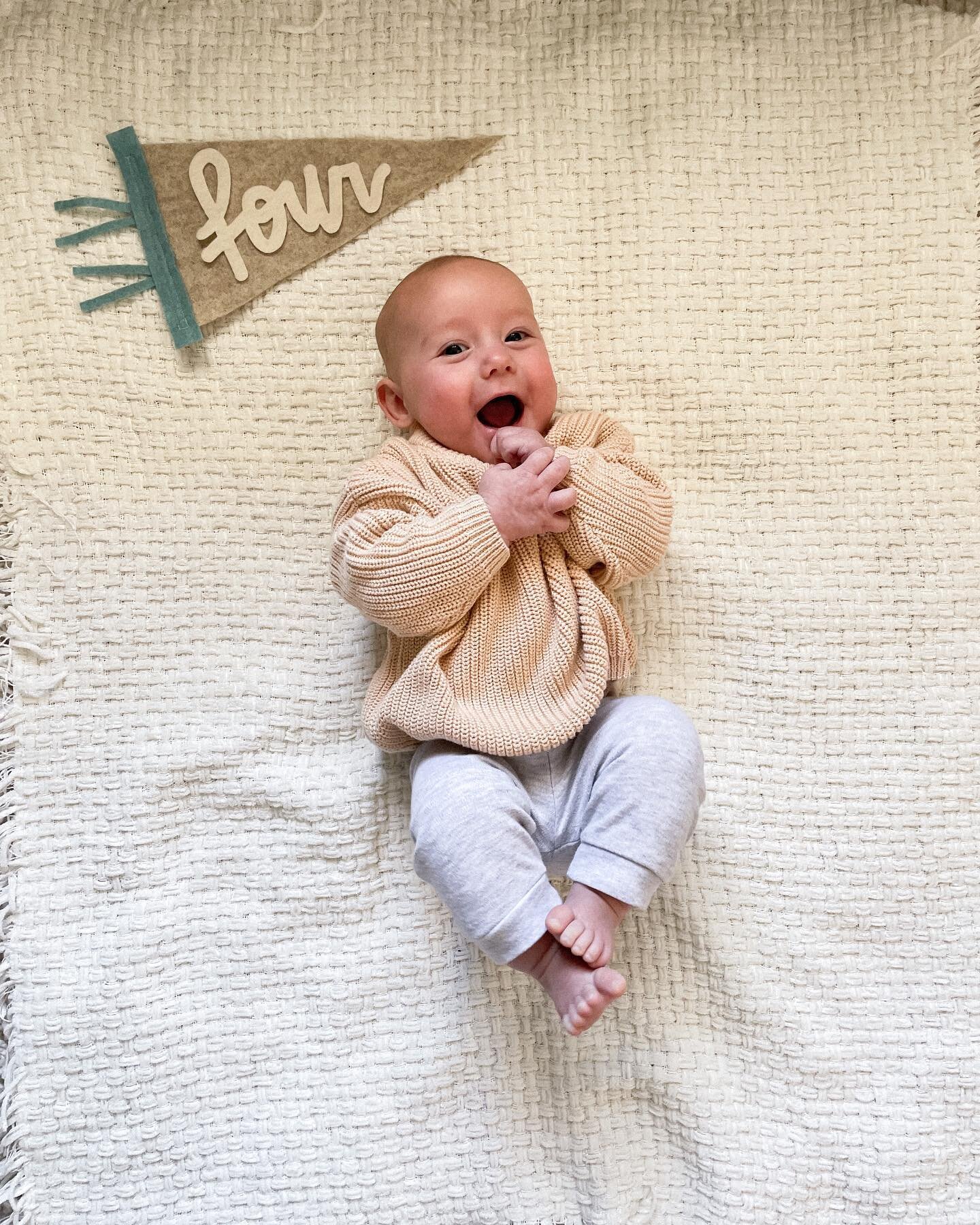 It is quite impossible to only pic a few pictures to post🤣 Cohen is 4 months old! He smiles SO much, is grabbing his feet, eating his hands, rolling over both ways, and starting to nap longer stretches! He is just the cutest calmest baby ever and is