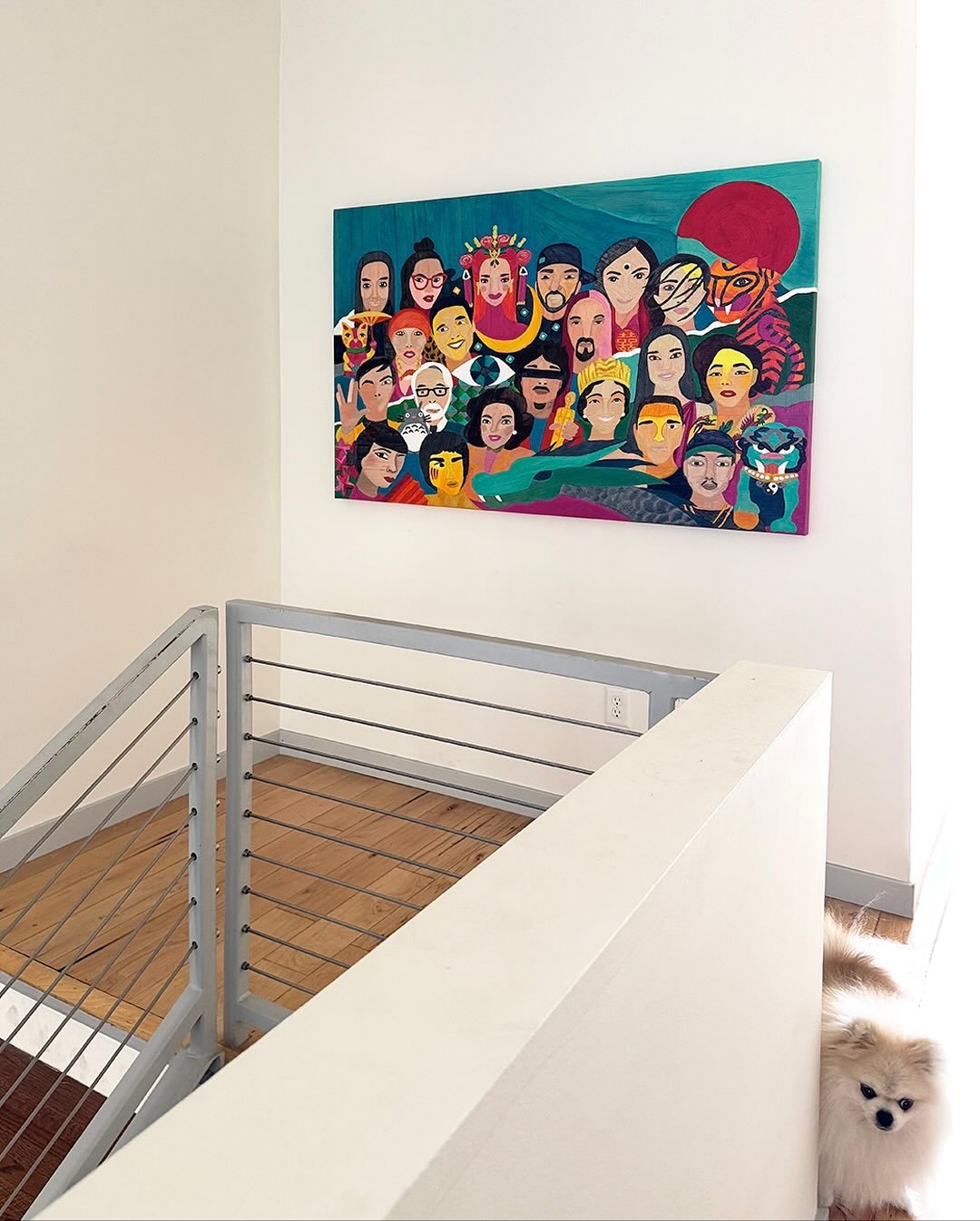 LA has made me a baseball fan. Go Dodgers! 
If I could paint this again I&rsquo;d include Ohtani or Yamamoto in this &lsquo;Representation Social&rsquo; painting. 💙 Stoked this painting found the perfect home. Representation matters. Thank you Kelly