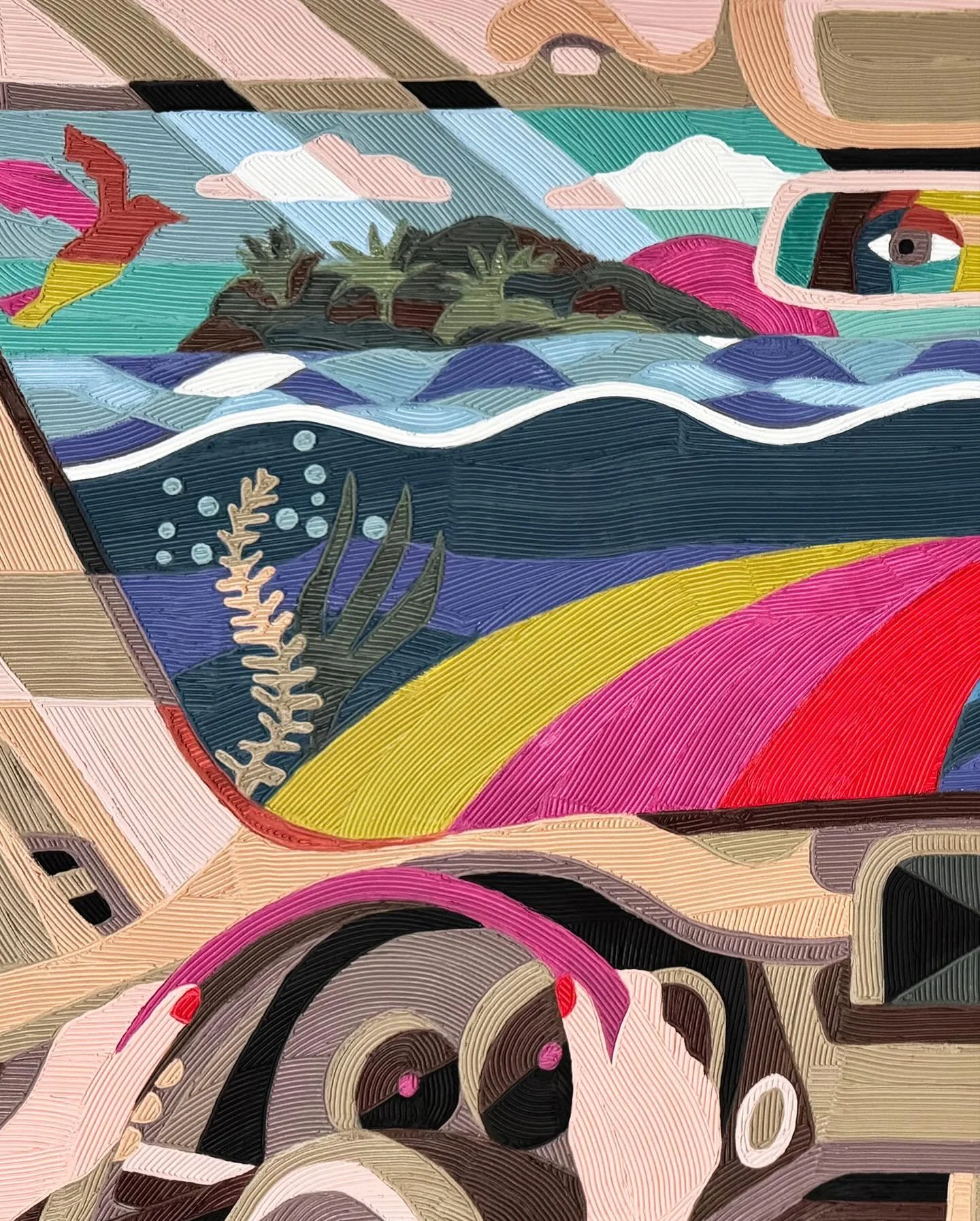 Here&rsquo;s a peek at the newest heading to @scopeartshow
&lsquo;Ocean Drive: Navigating Deep Waters&rsquo; 
Aligned with the topic &lsquo;Be Here Now&rsquo; - the fair&rsquo;s theme of sitting in the rawness of the present moment and being a living