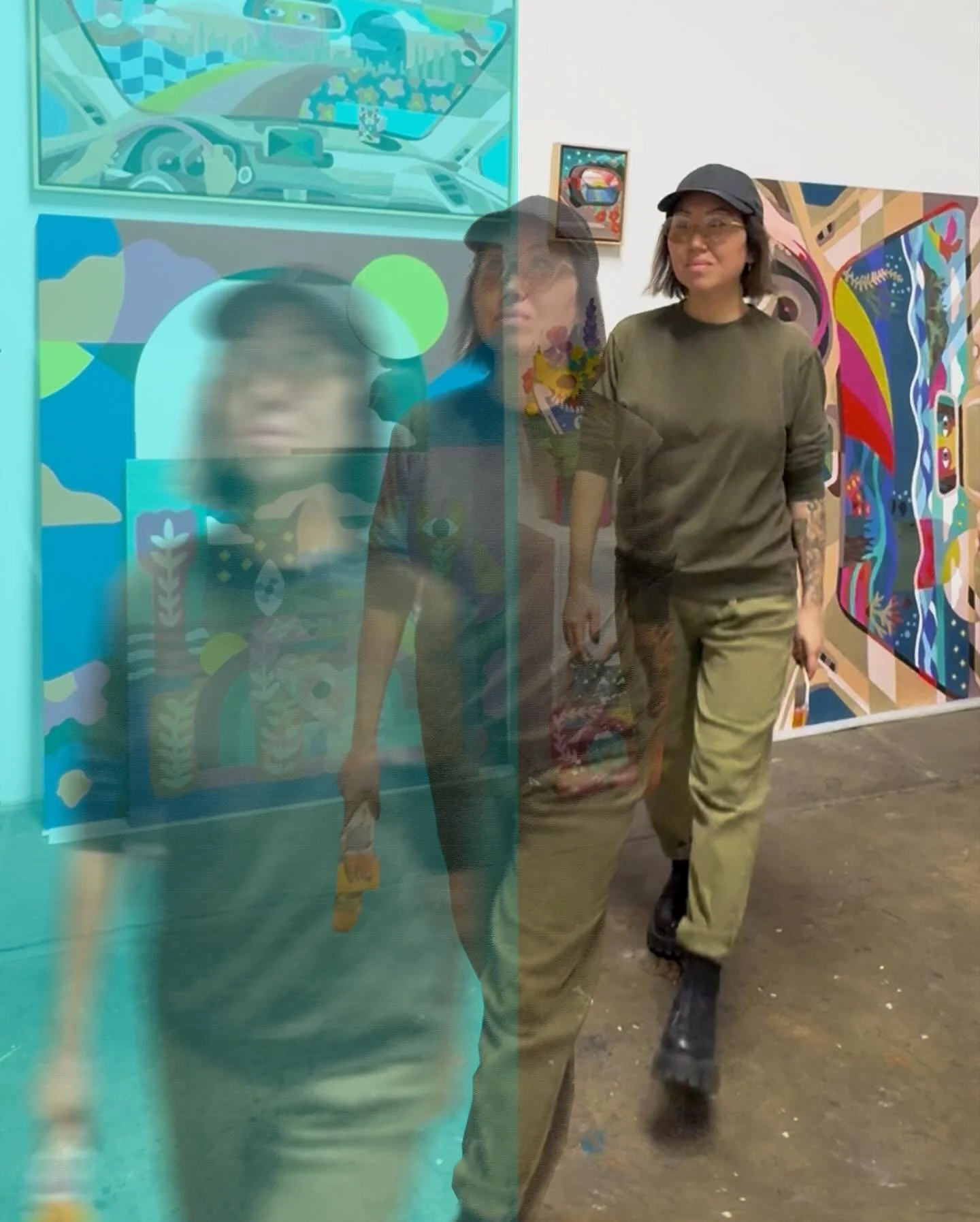 Been nonstop this past month or two.
A bit of a blur but this week I&rsquo;m putting paintbrushes down.
Excited for turkey and time with the family.✨

Btw if you&rsquo;re in LA - swipe to check out the list of group shows I currently have my artworks