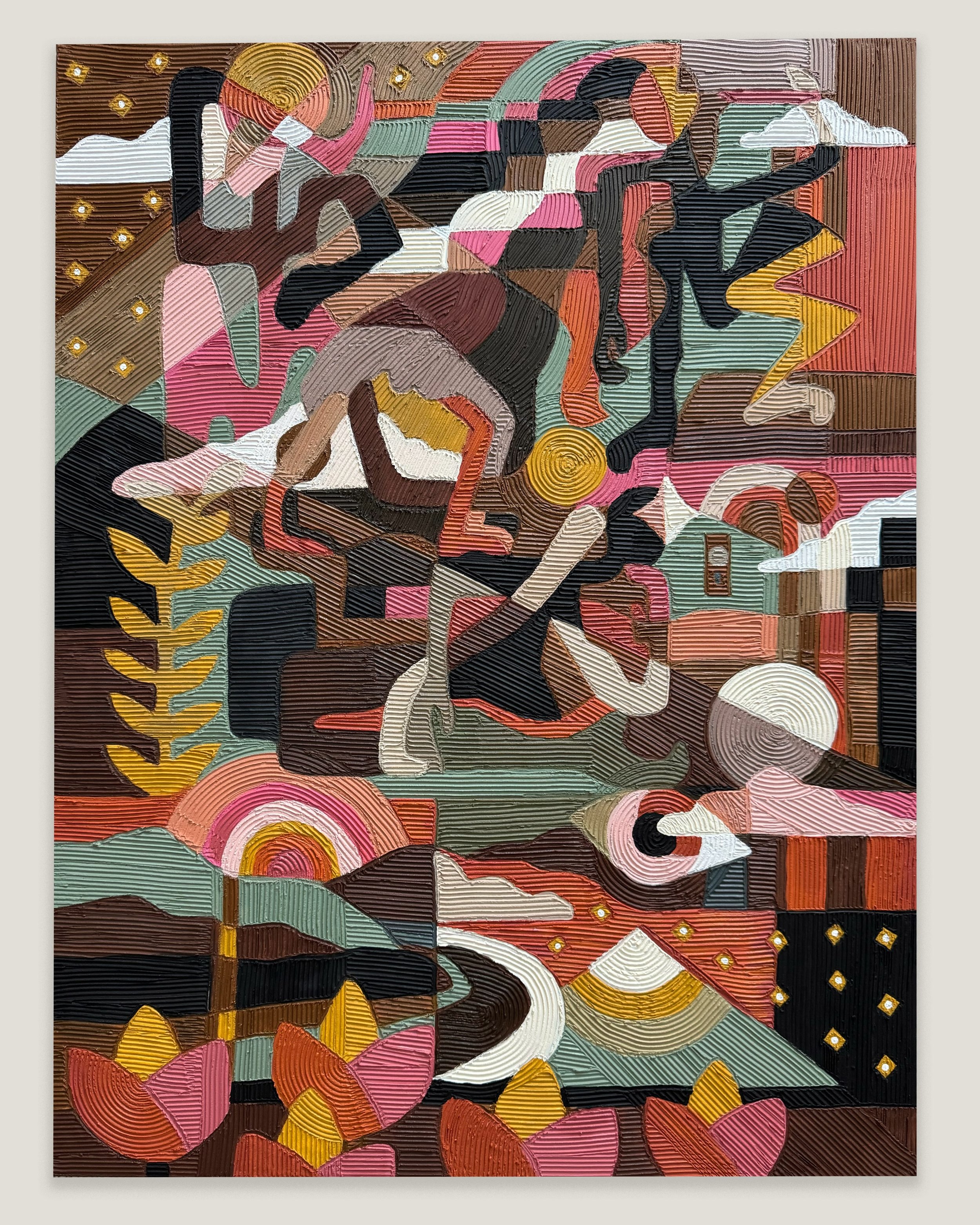 Interconnected in Between, 2026 // 30&rdquo; x 40&rdquo; 
Dropped off my artwork for 
&lsquo;A Look to the Future: America at 350&rsquo; 
Group show at @breagallery curated by @thinkspace_art opening July 25 🖤