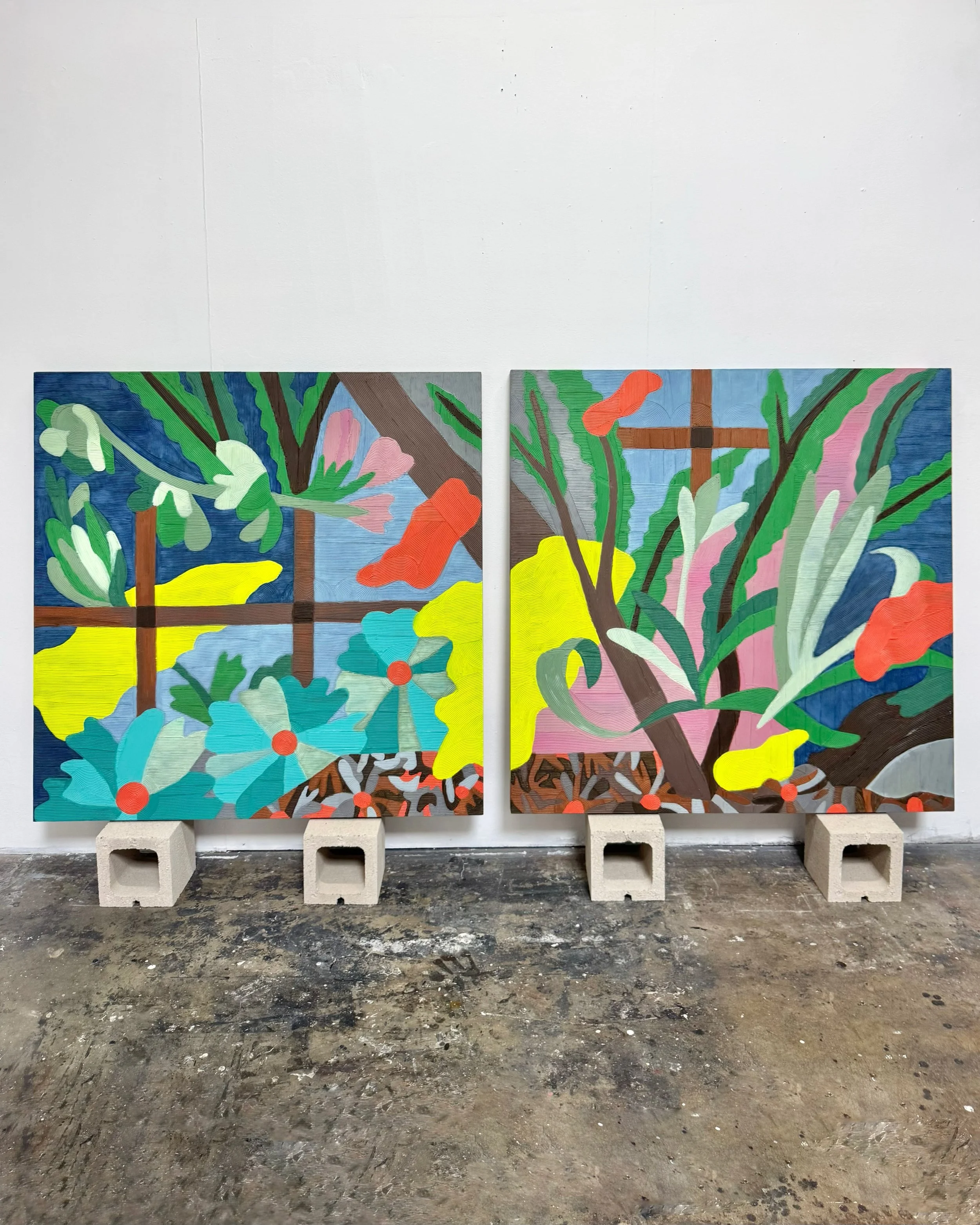 From Studio to Seattle.
We&rsquo;re all installed for the @seattleartfair Booth C06 @yiweigallery - Yiwei Presents : a solo presentation of &lsquo;Third Plant Musings&rsquo; with my newest works. Opening today! 🖤

VIP Preview:
Thursday, July 23, 202