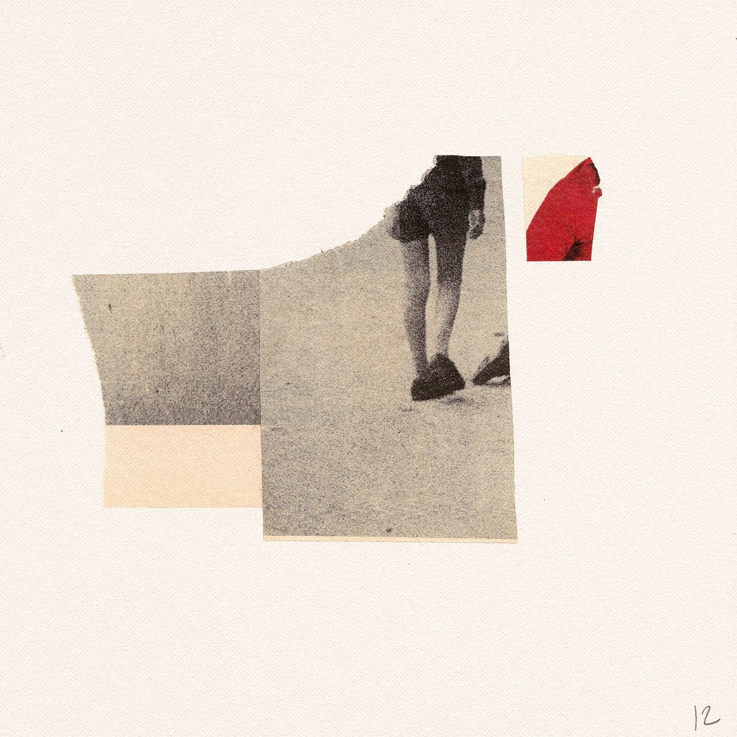 8" x 8" paper and magazine scraps