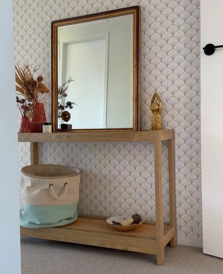 Just a moment for this wallpaper, subtle, elegant perfection. If you&rsquo;ve seen my stories you&rsquo;ll know the headache it was to get here but we got her up in the end! 

Hallways are often forgotten through spaces but it can be so lovely add an