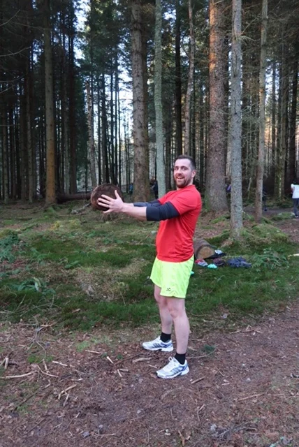 How long would you last holding the log out in front of you?
