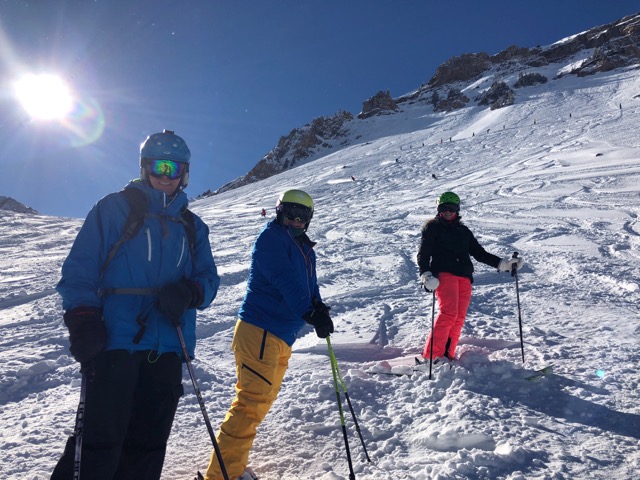 Donald Hinks, Alex Evans and Anna Evans at Alta, UT 