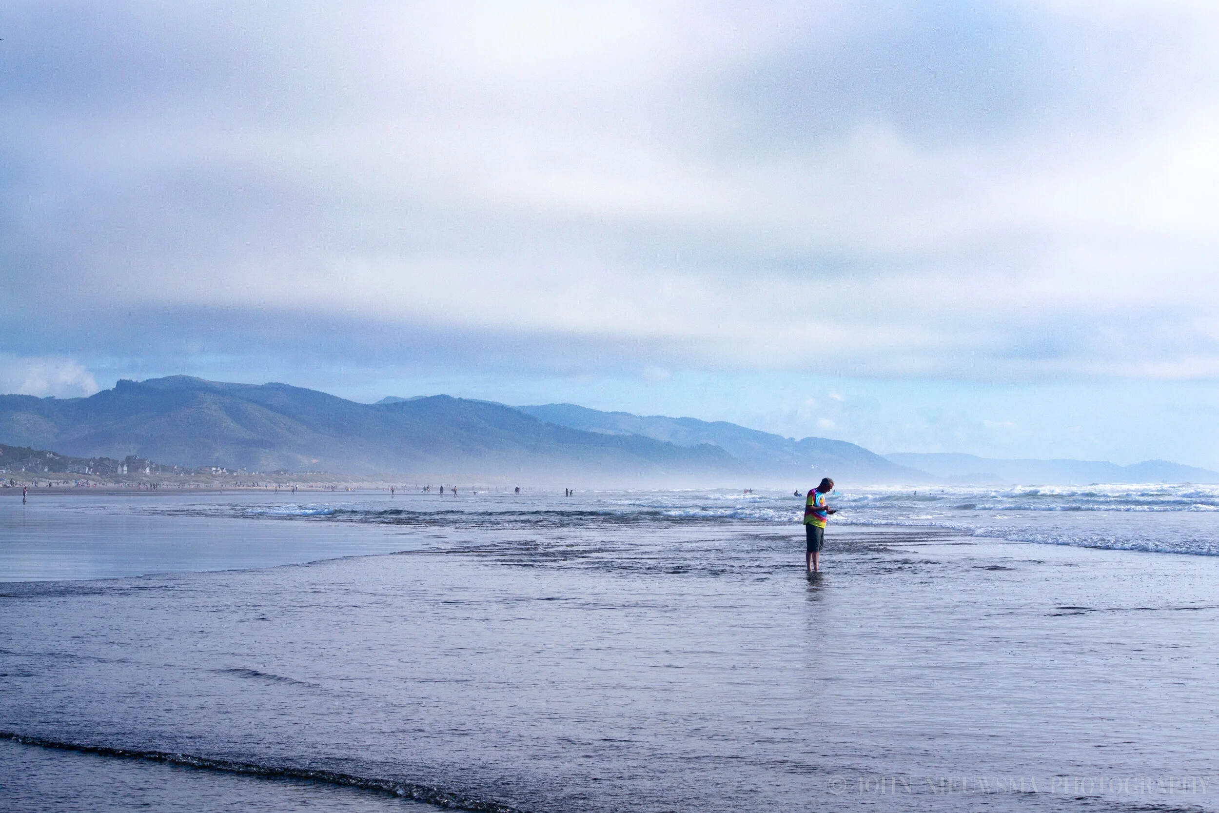 Solitary Traveler on Neahkahnie Shores