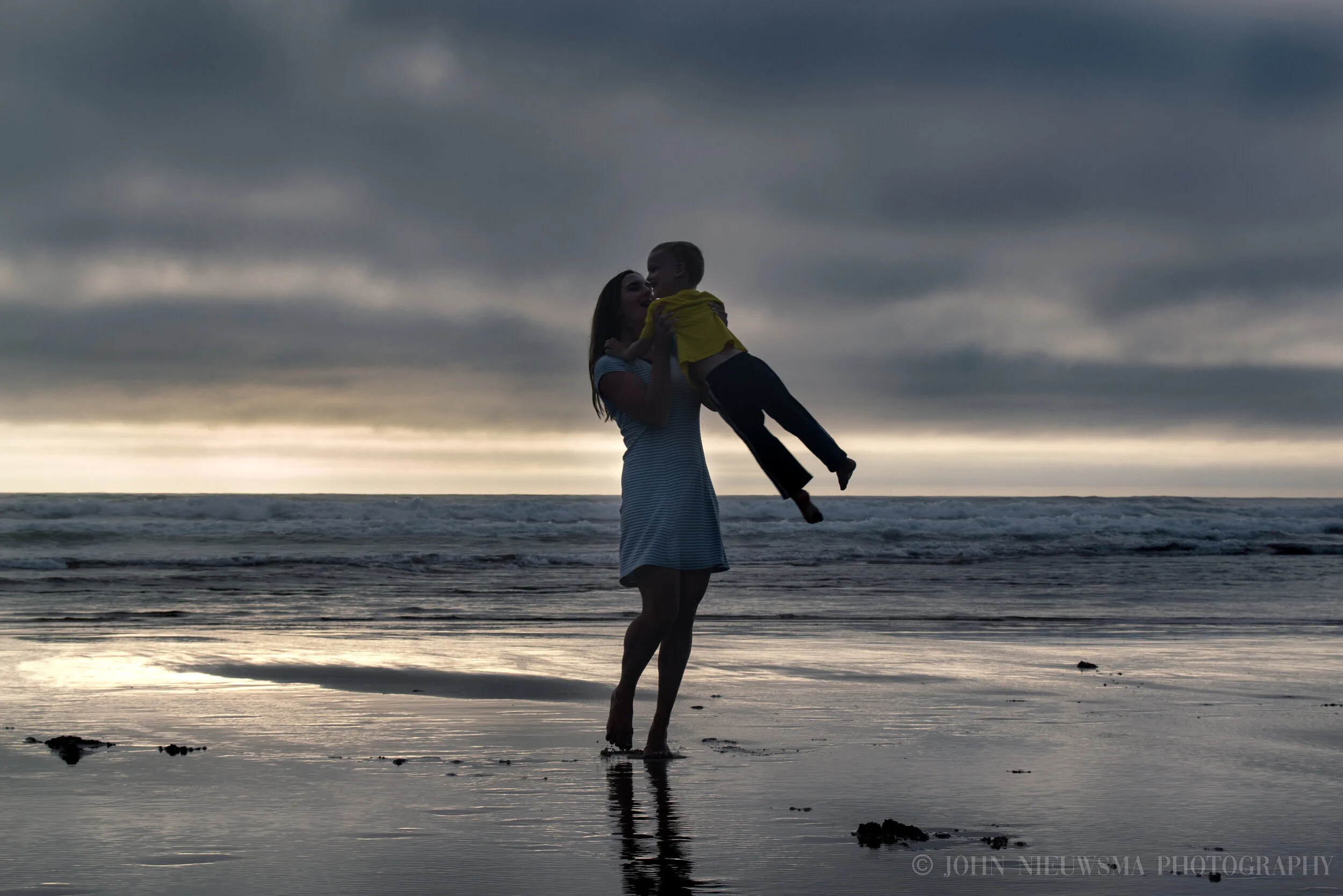 Joseph rejoices with Allison among the Neahkahnie shores